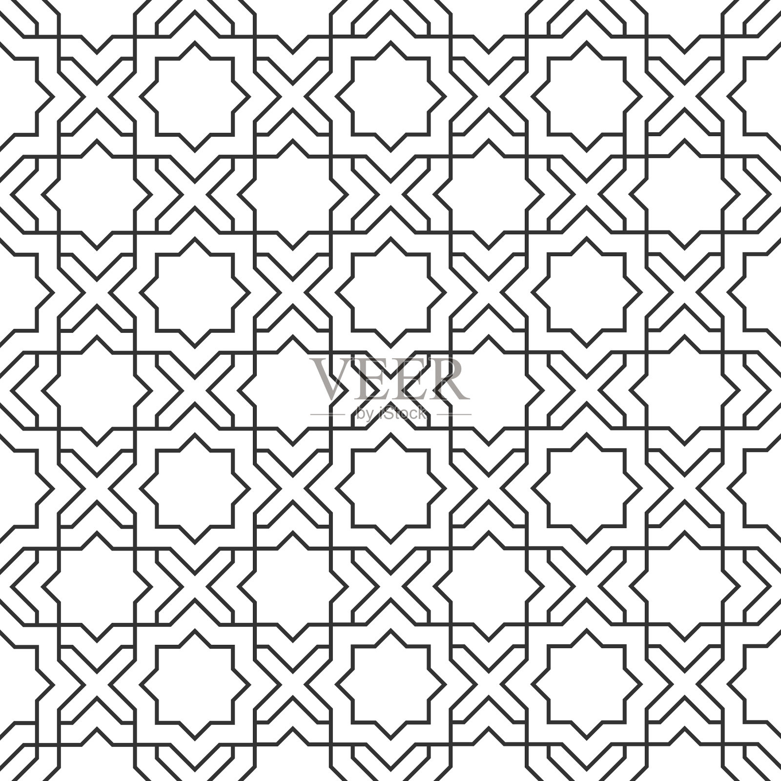 伊斯兰风格的精致图案插画图片素材