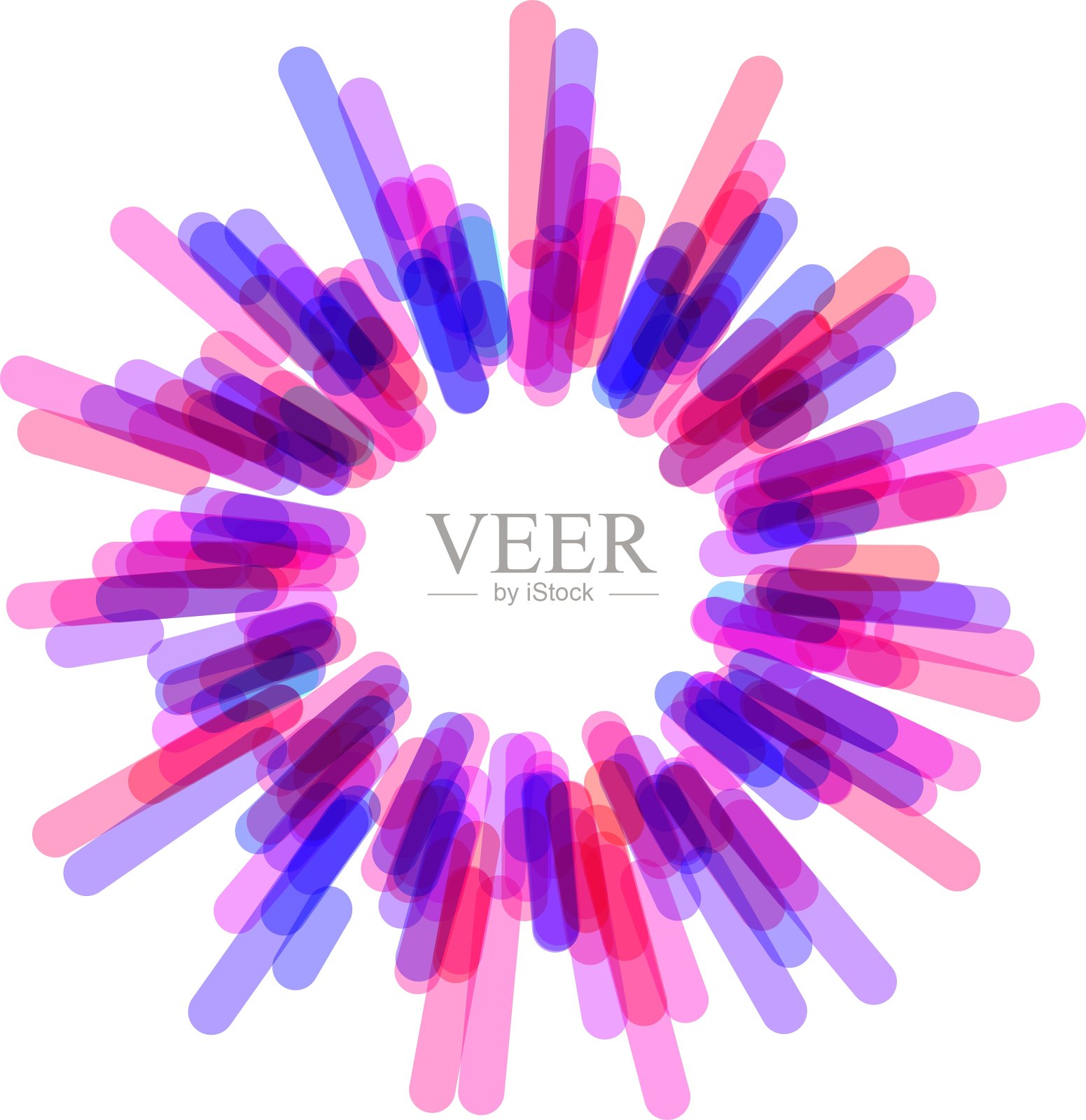 抽象的圆形旗帜风格的烟花设计元素图片