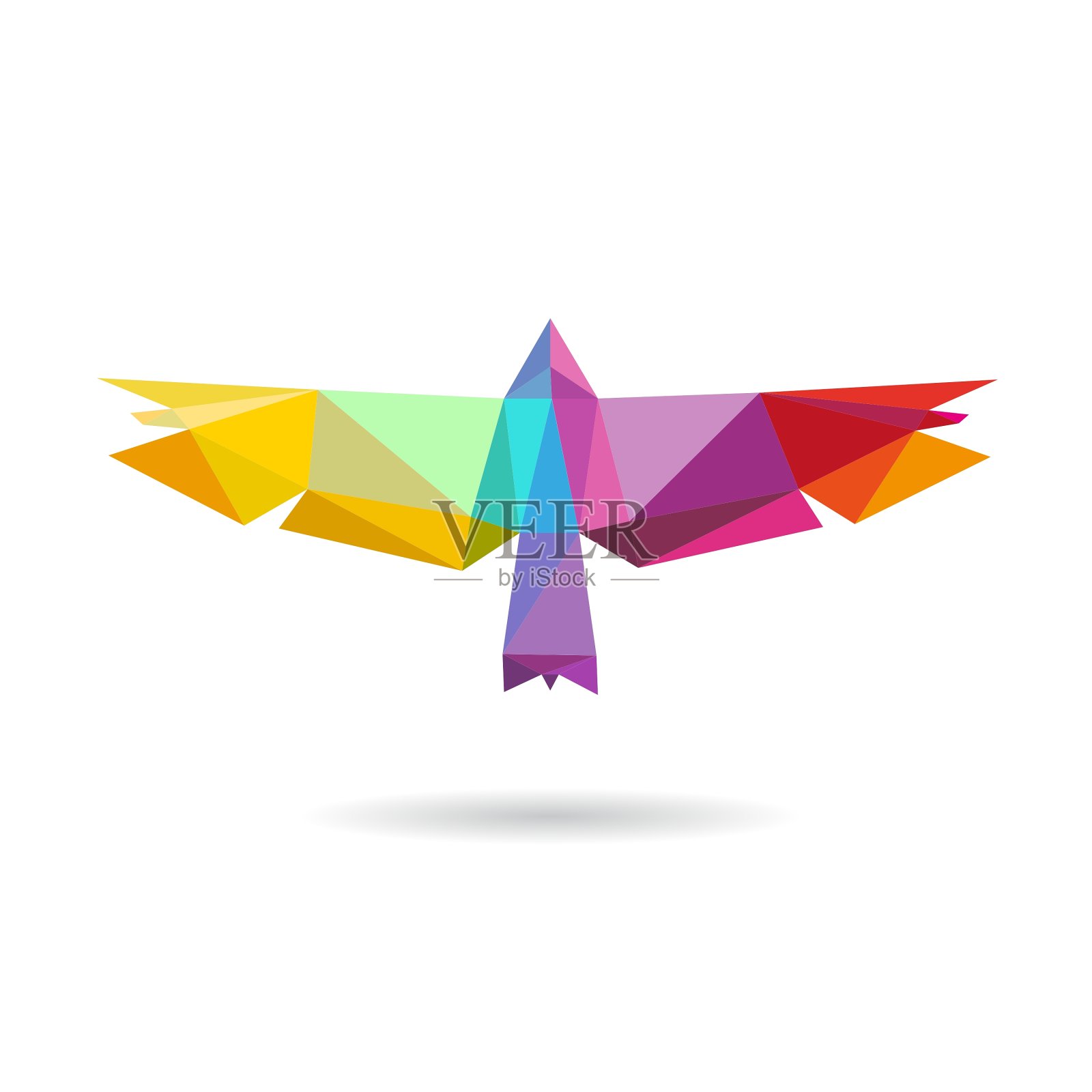 鸟抽象孤立设计元素图片