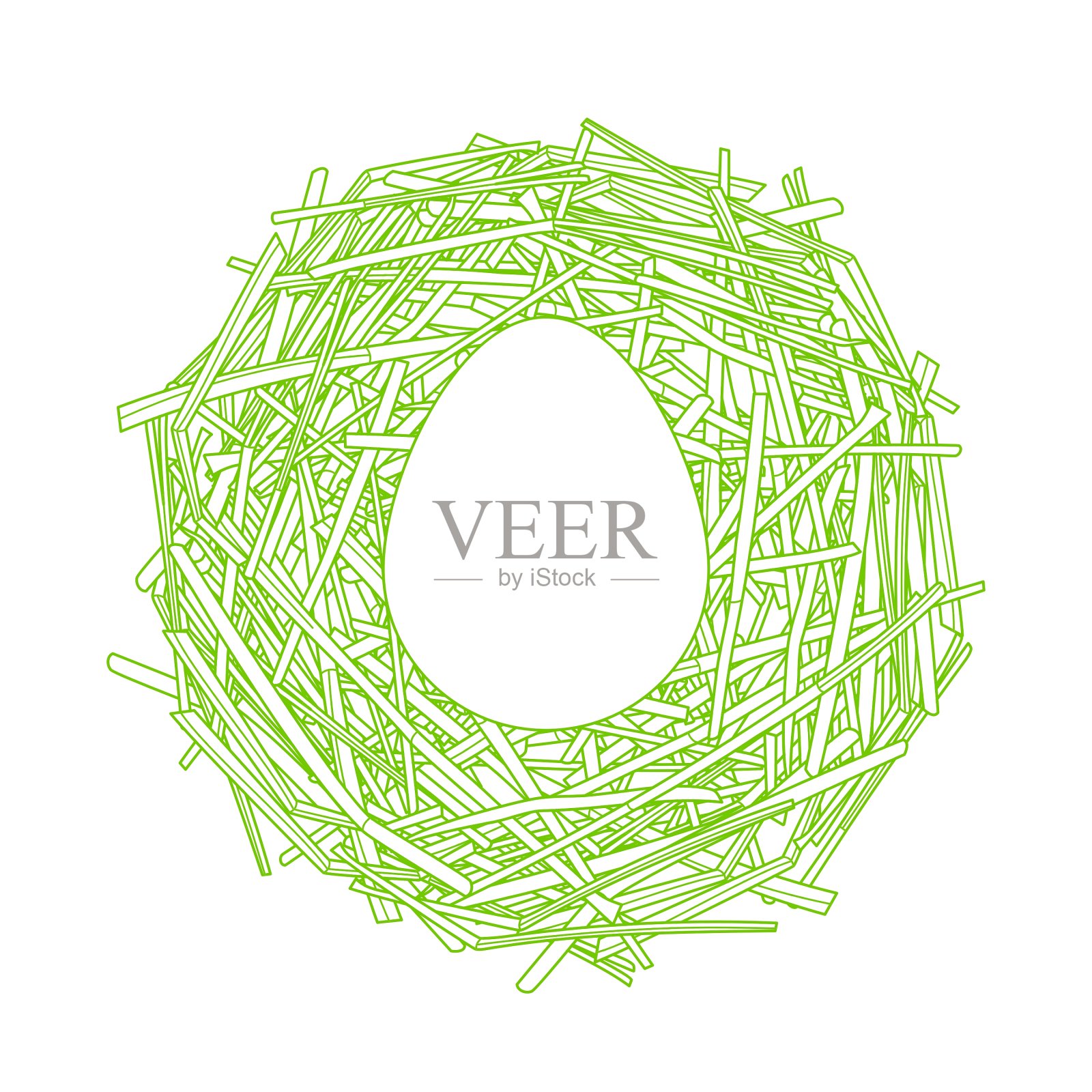 稻草窝里有大鸡蛋设计元素图片