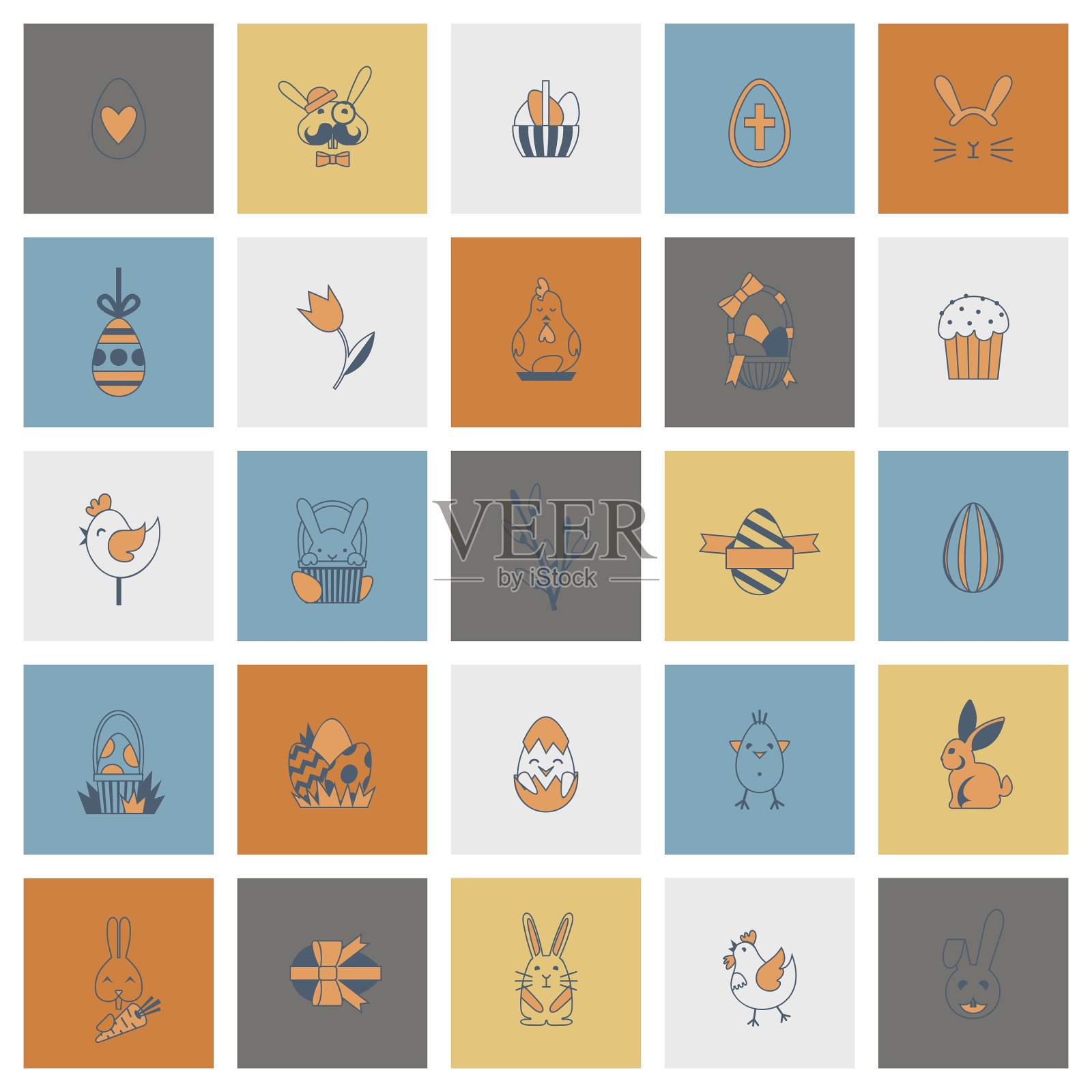 庆祝复活节的图标图标素材