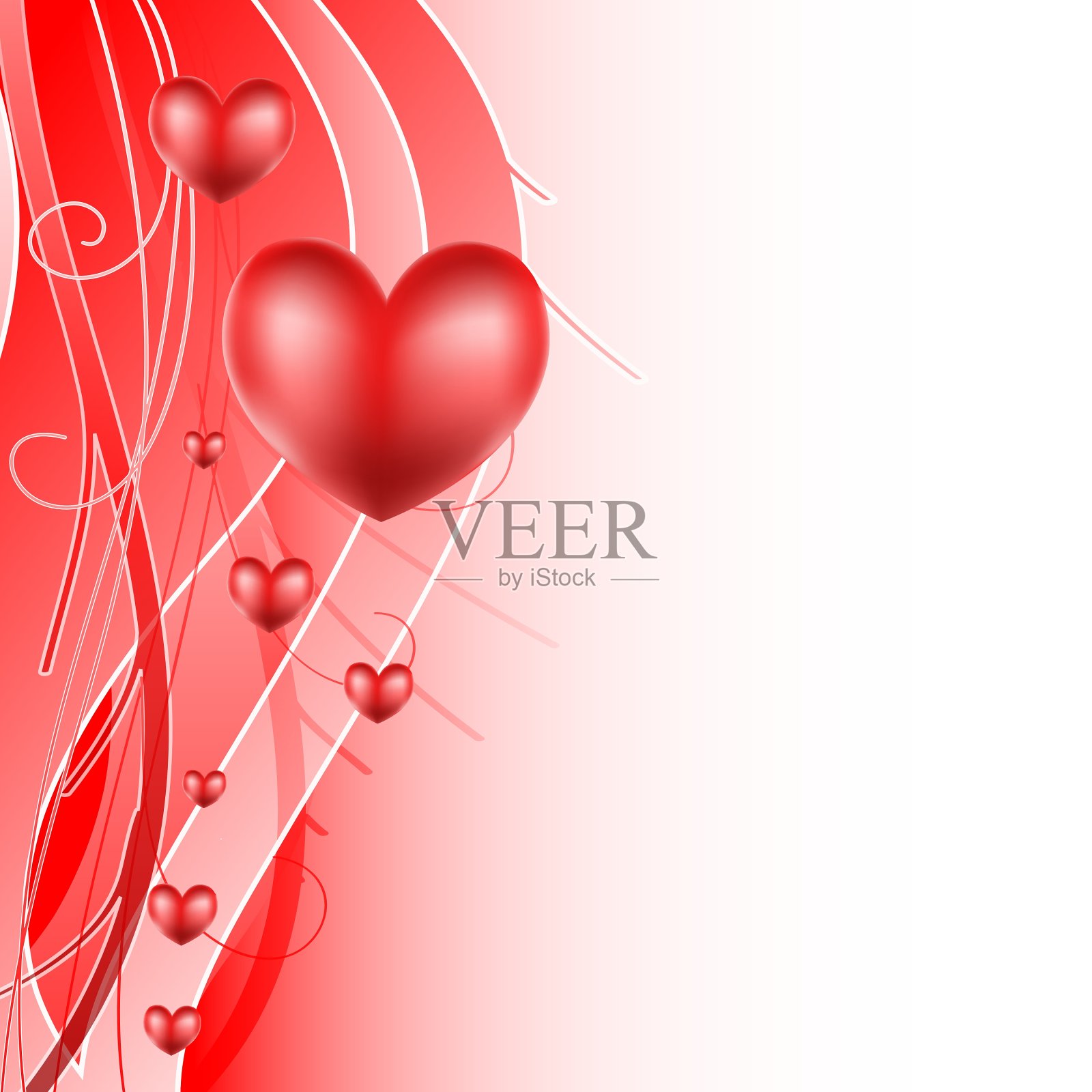 心的背景插画图片素材