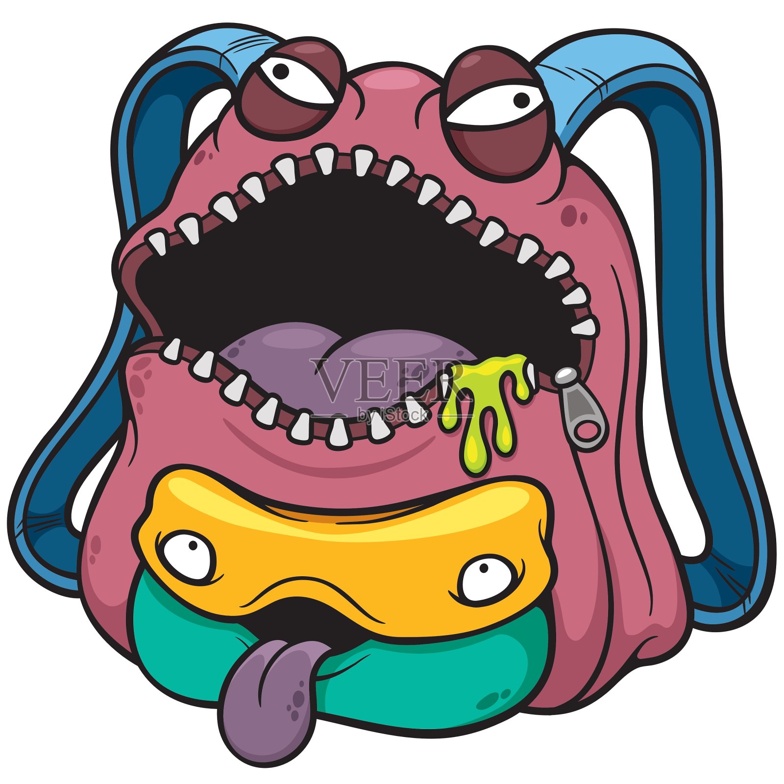 怪物包设计元素图片