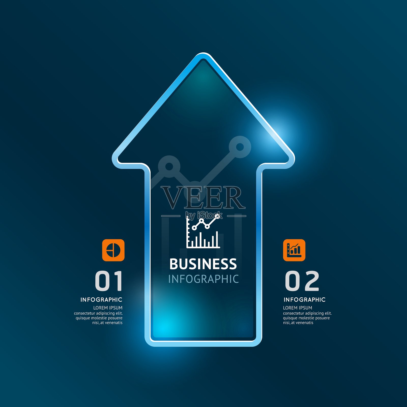 创意模板与箭头横幅线插画图片素材