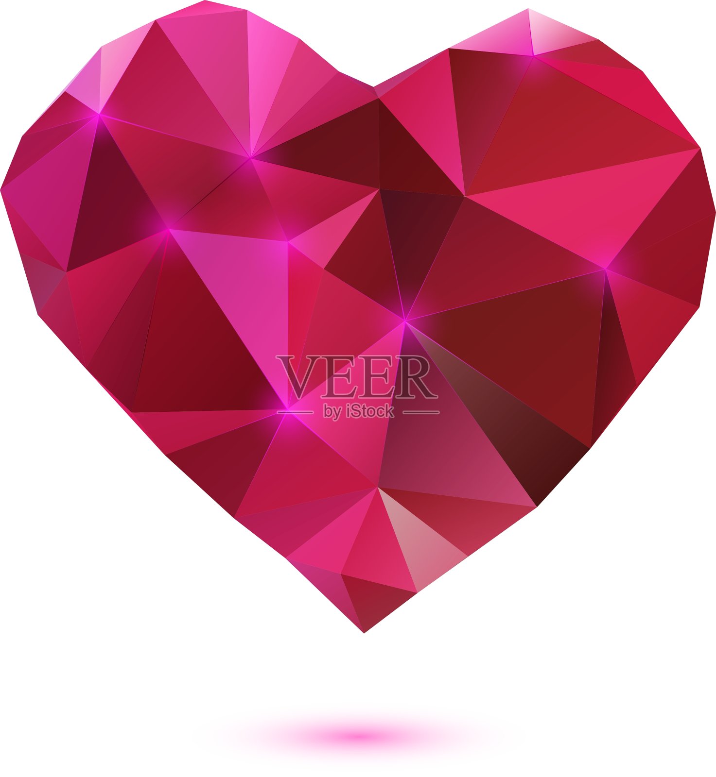 折纸心插画图片素材