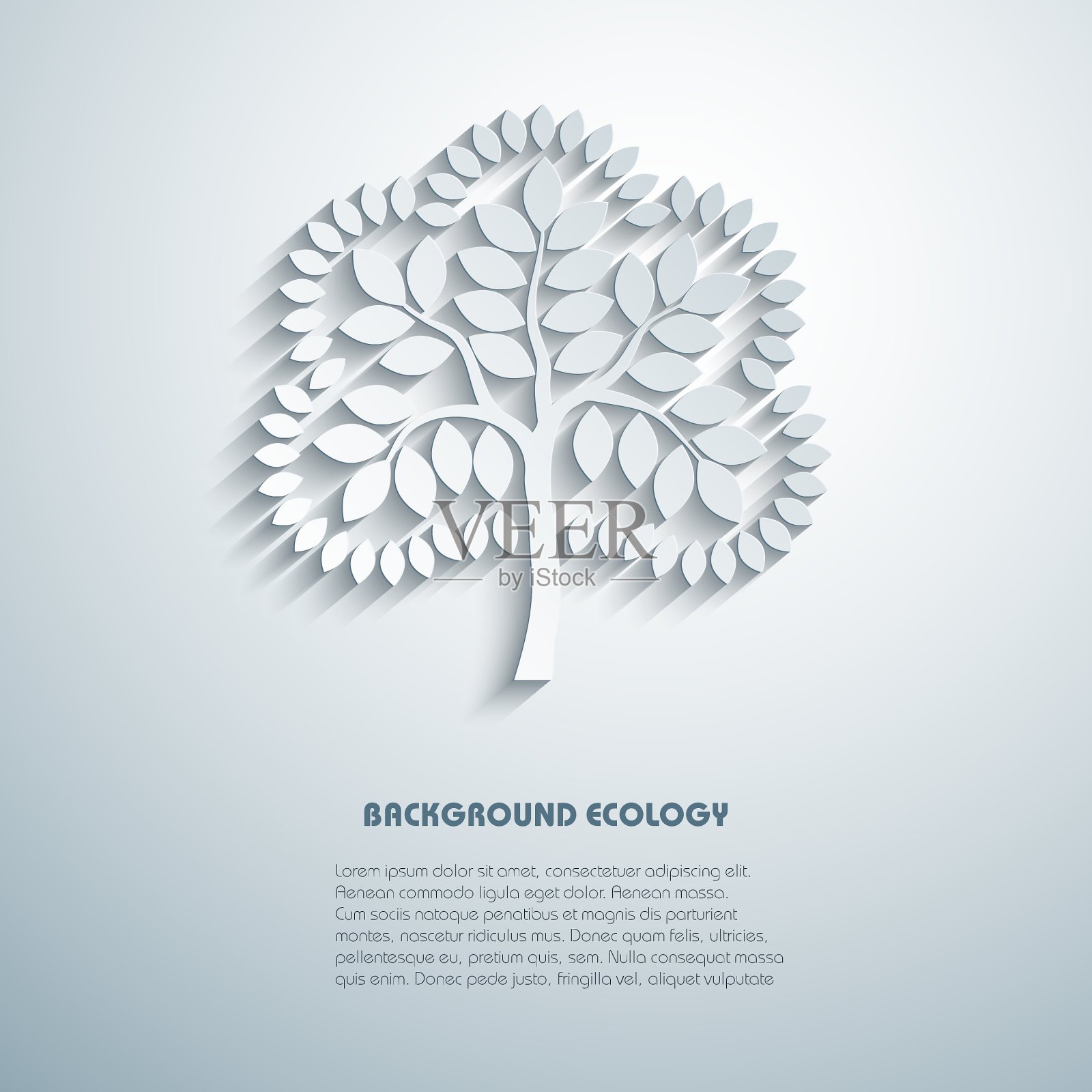 环境背景与树模拟3插画图片素材