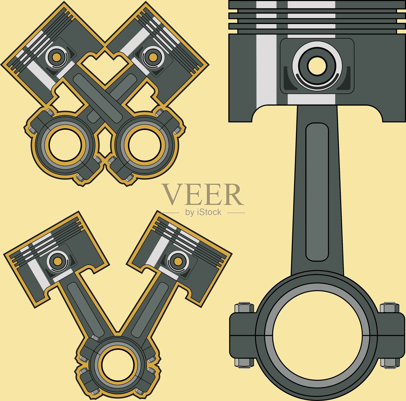 活塞插画图片素材