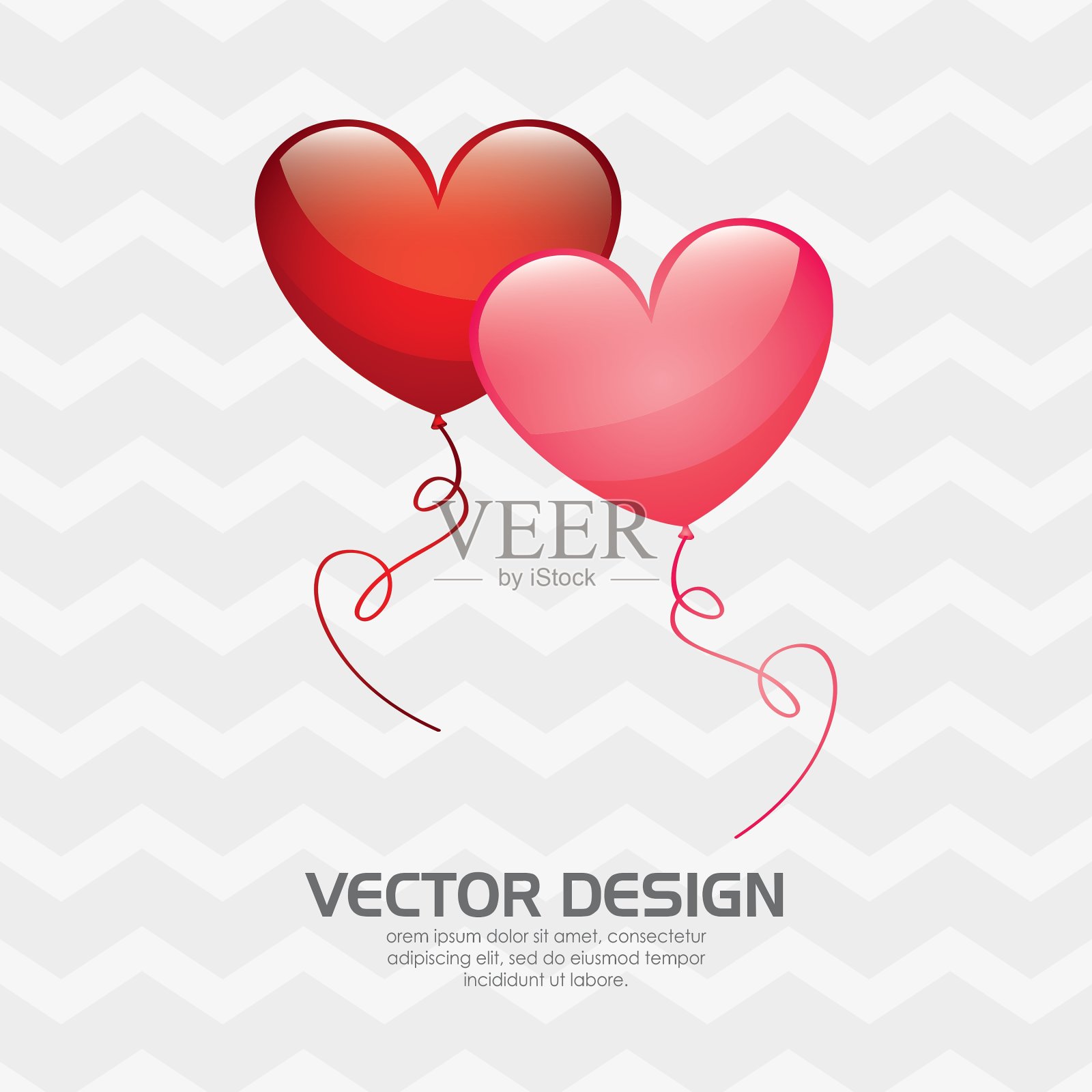 爱的卡片设计插画图片素材