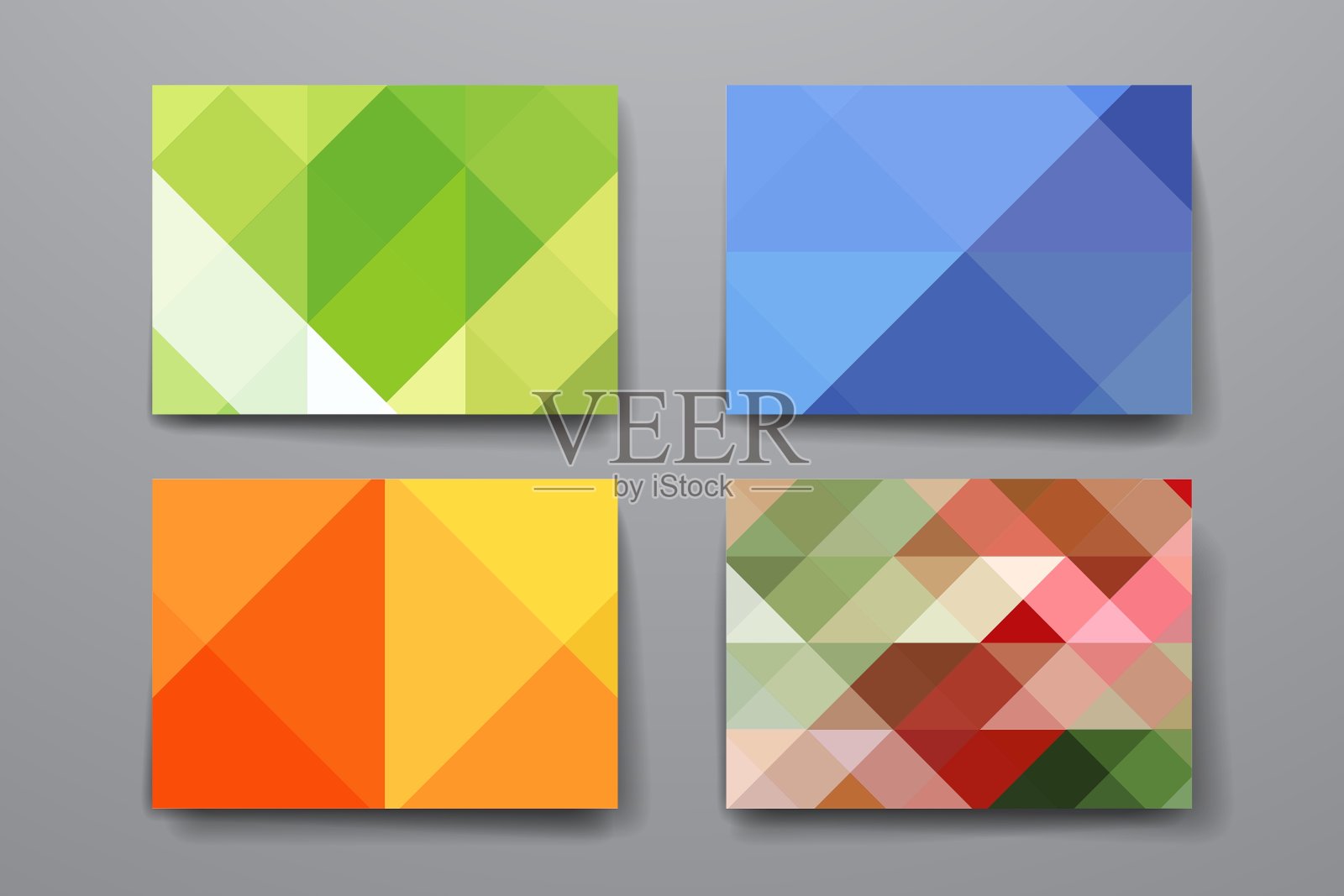 一组抽象的几何背景模板插画图片素材