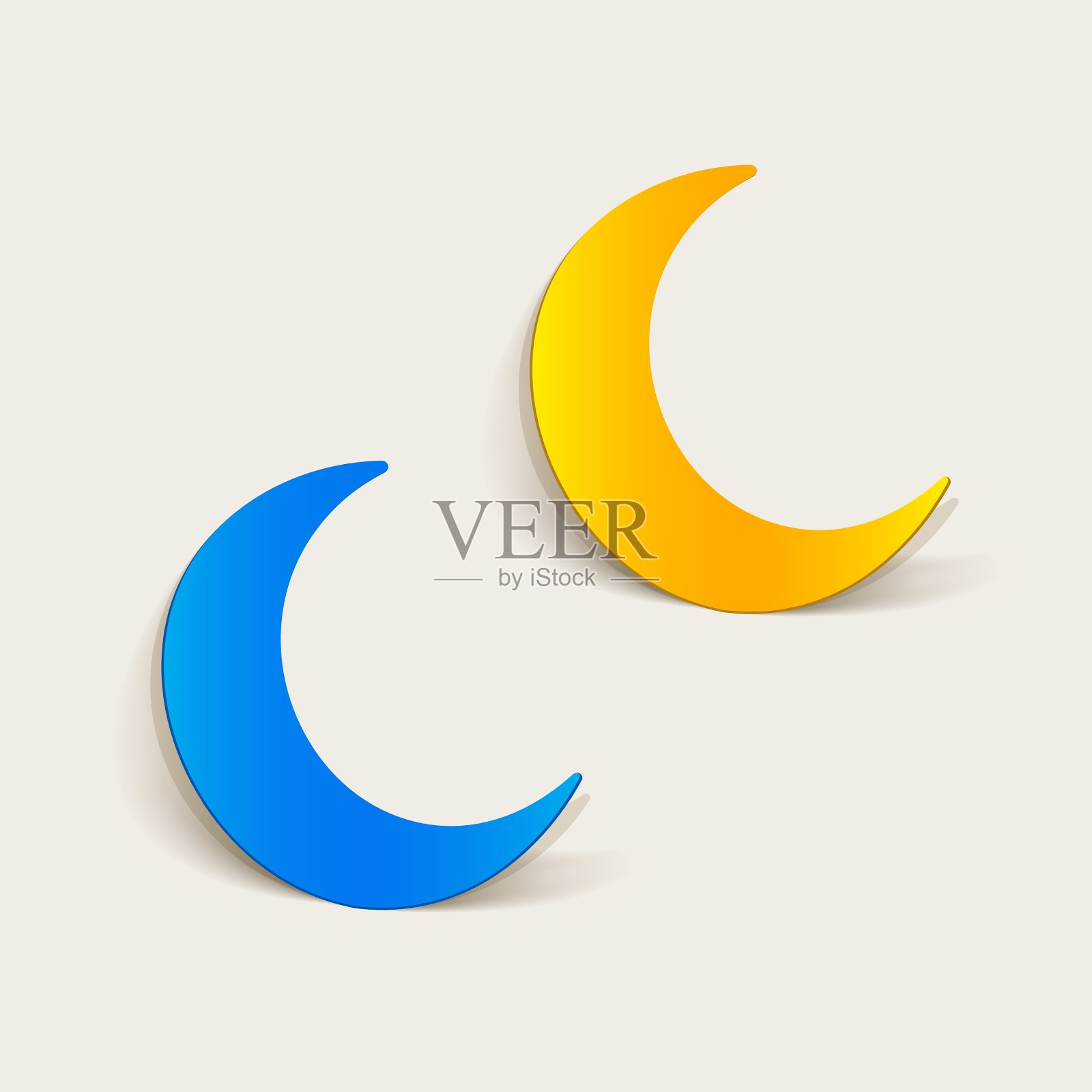 现实设计元素月亮图标素材