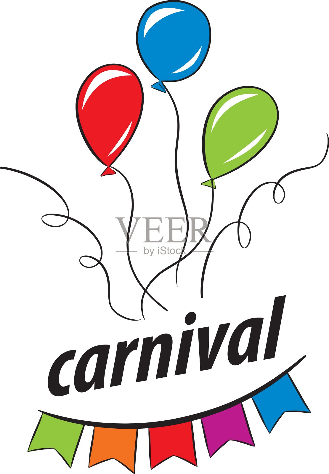 狂欢节的标志设计元素图片