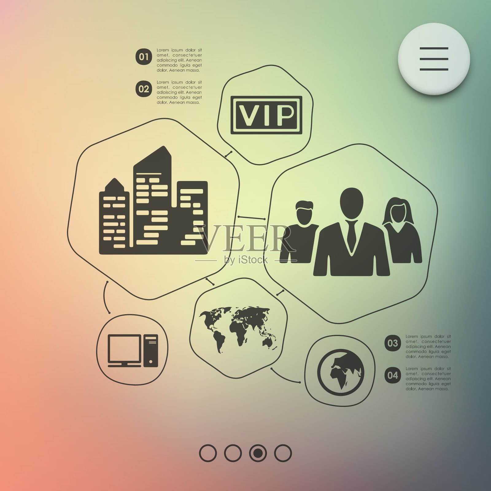 背景不明确的商业信息图表插画图片素材