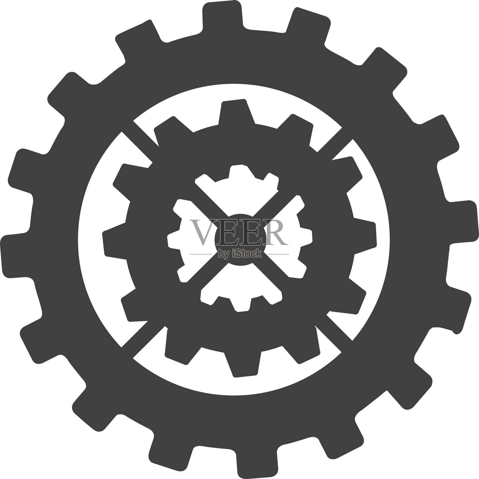 齿轮机风格孤立图标设计图标素材