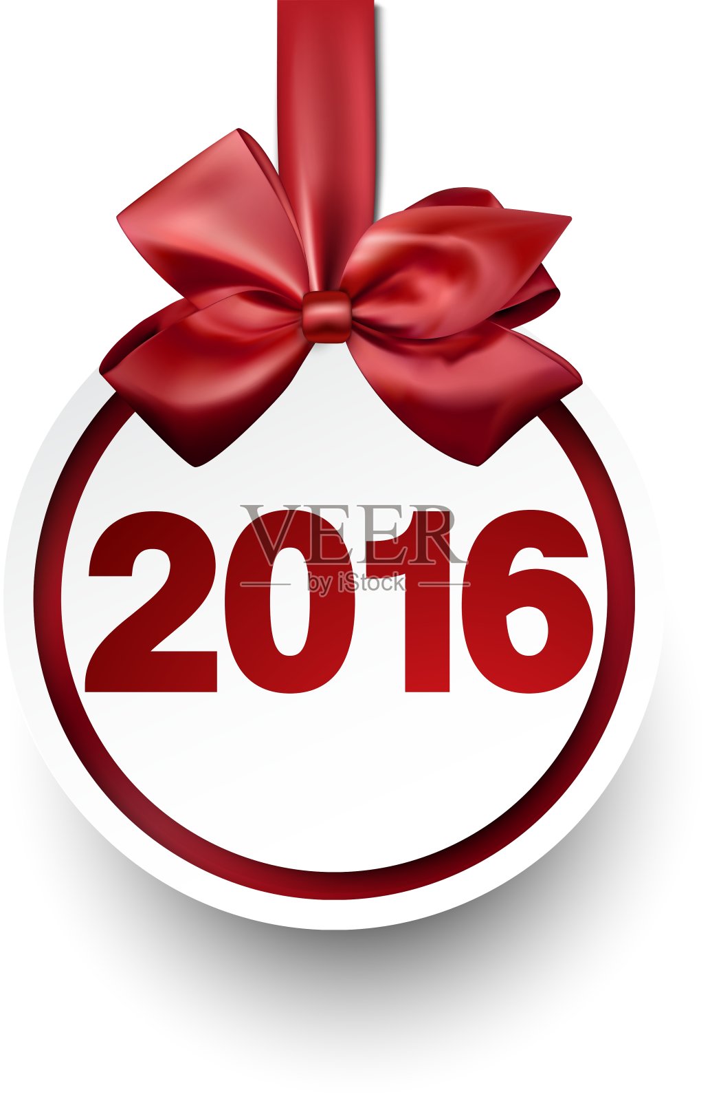 2016年纸质的红色蝴蝶结设计元素图片