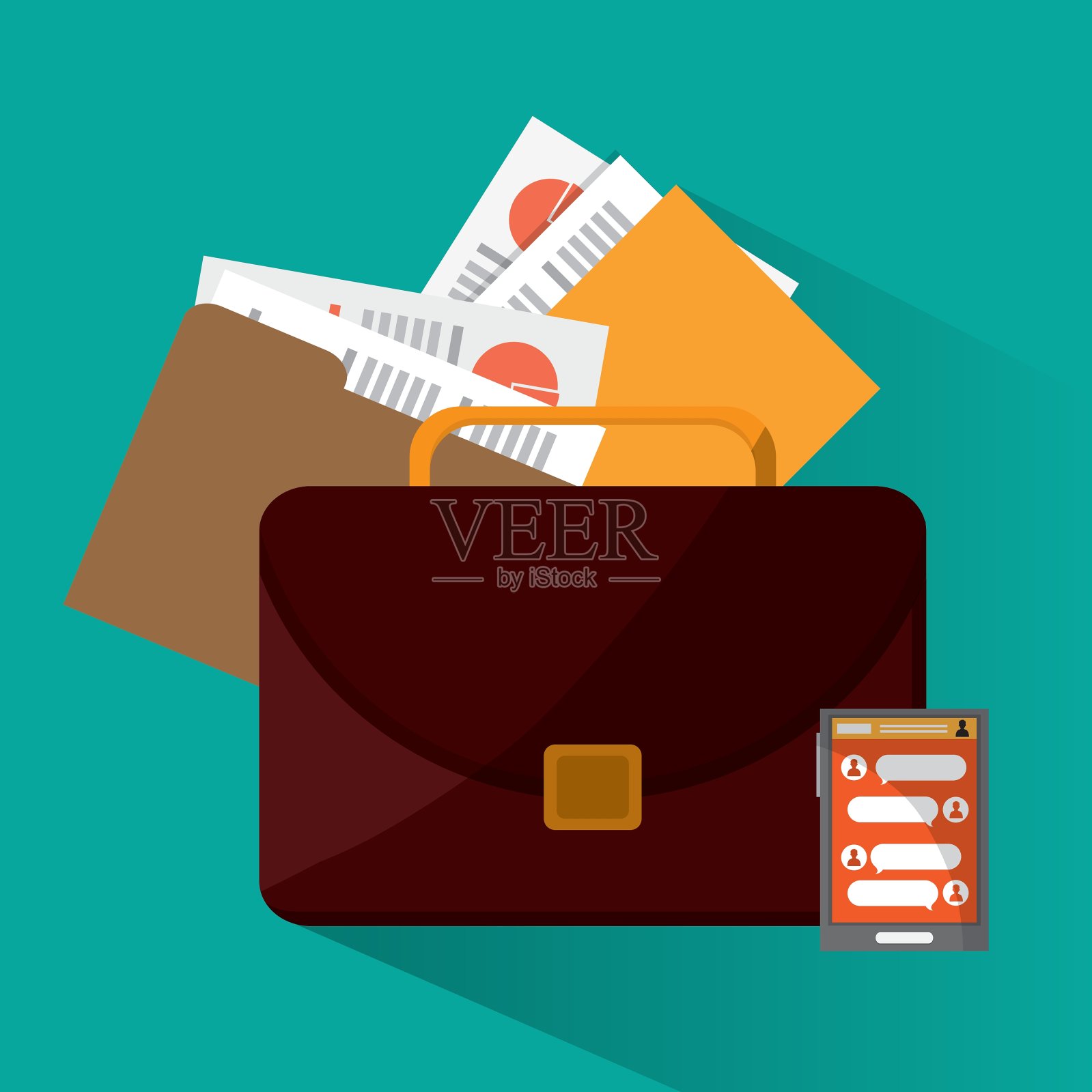 解决方案和通信con设计插画图片素材