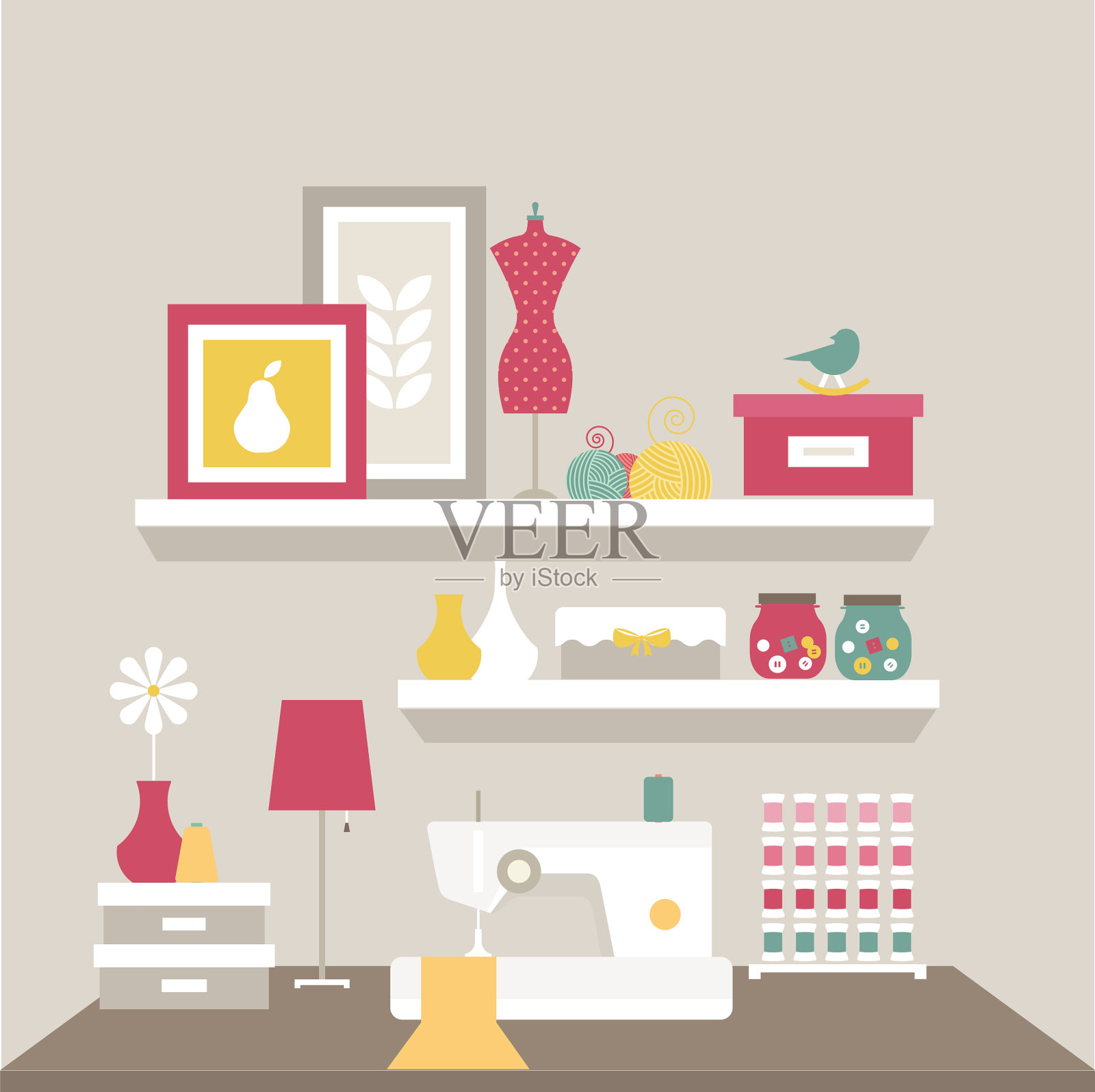 职场女性插画图片素材