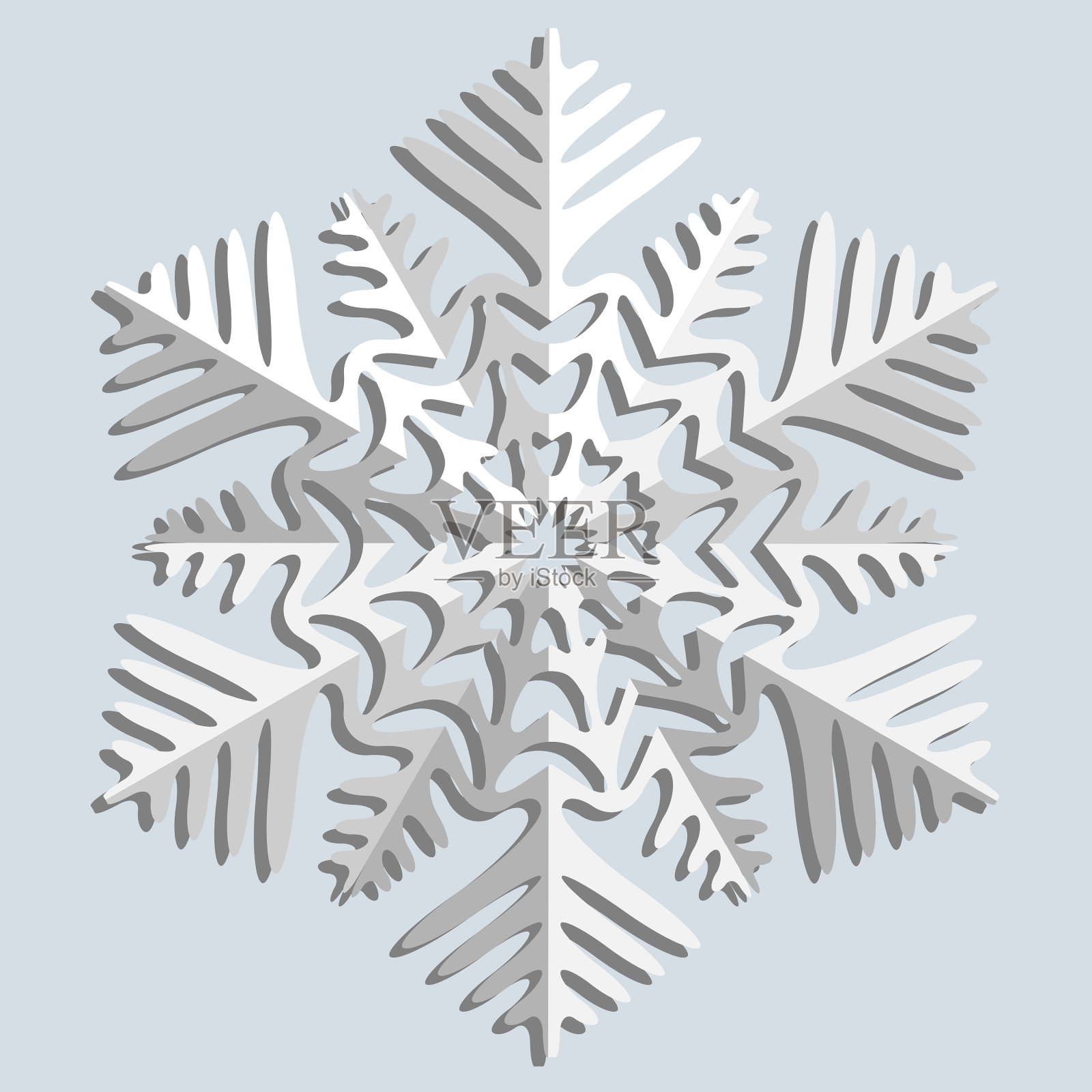 雪花插画图片素材