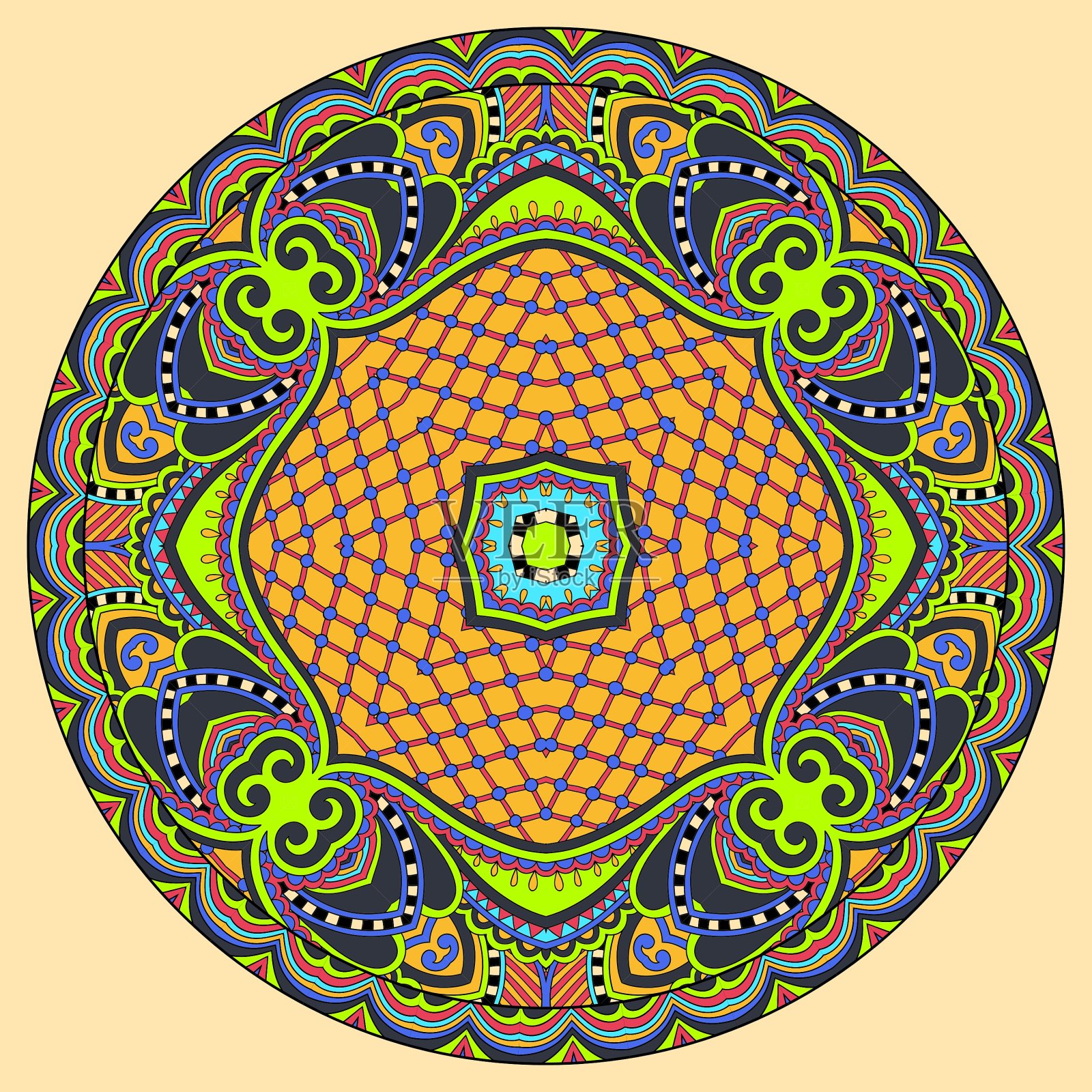 装饰设计圆盘模板圆插画图片素材