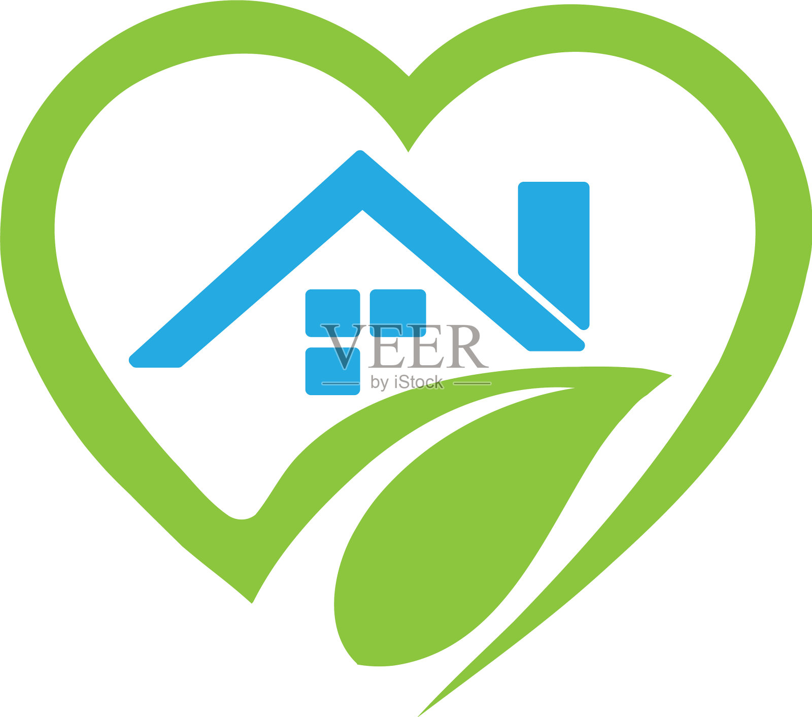 心之屋标志插画图片素材