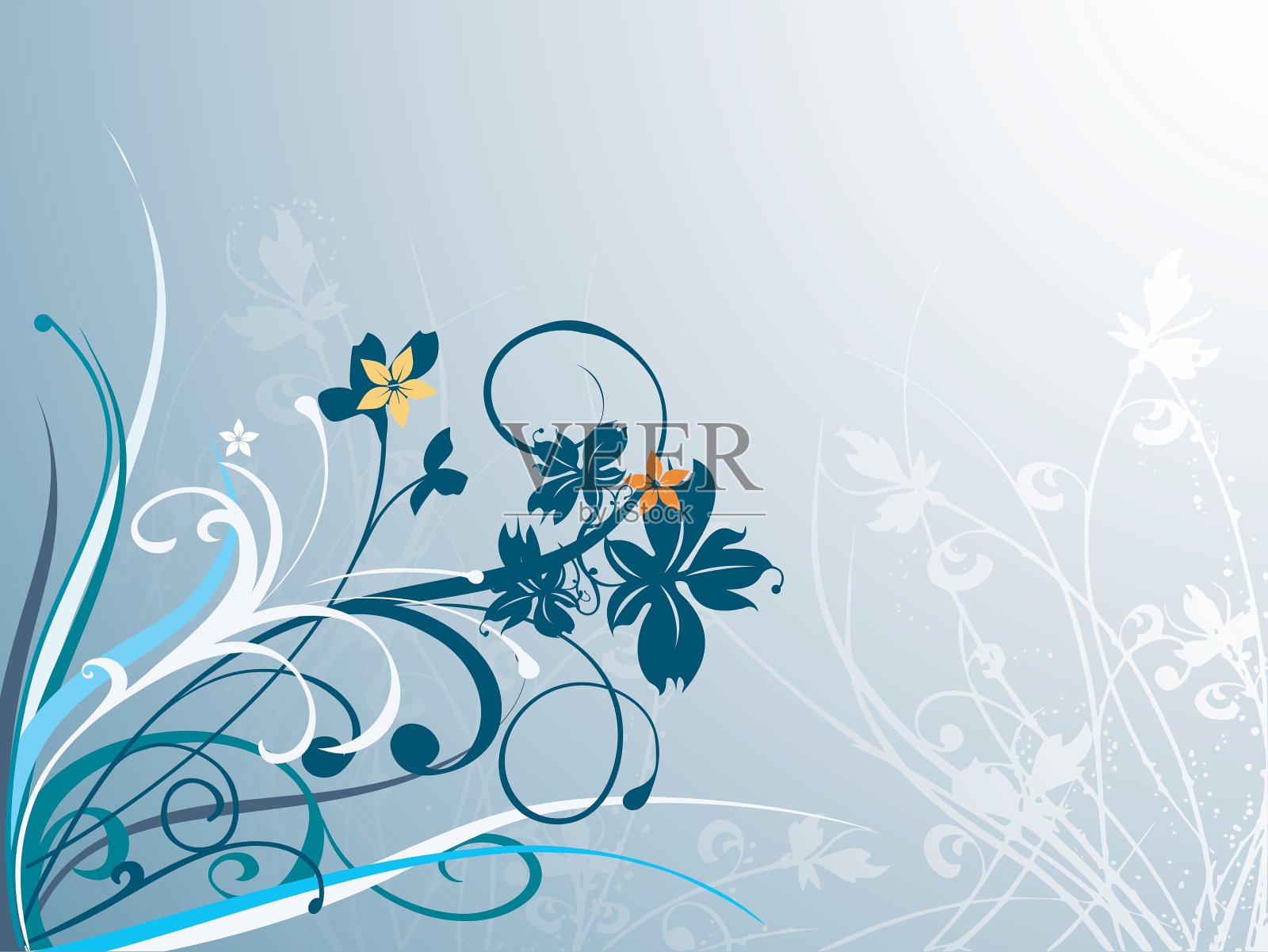 花的背景插画图片素材