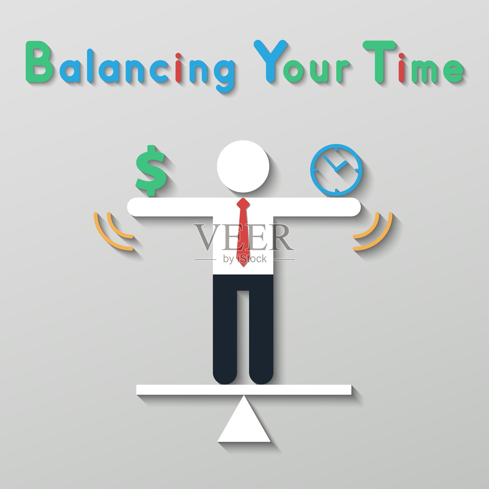 理念平衡你的生活经营理念插画图片素材