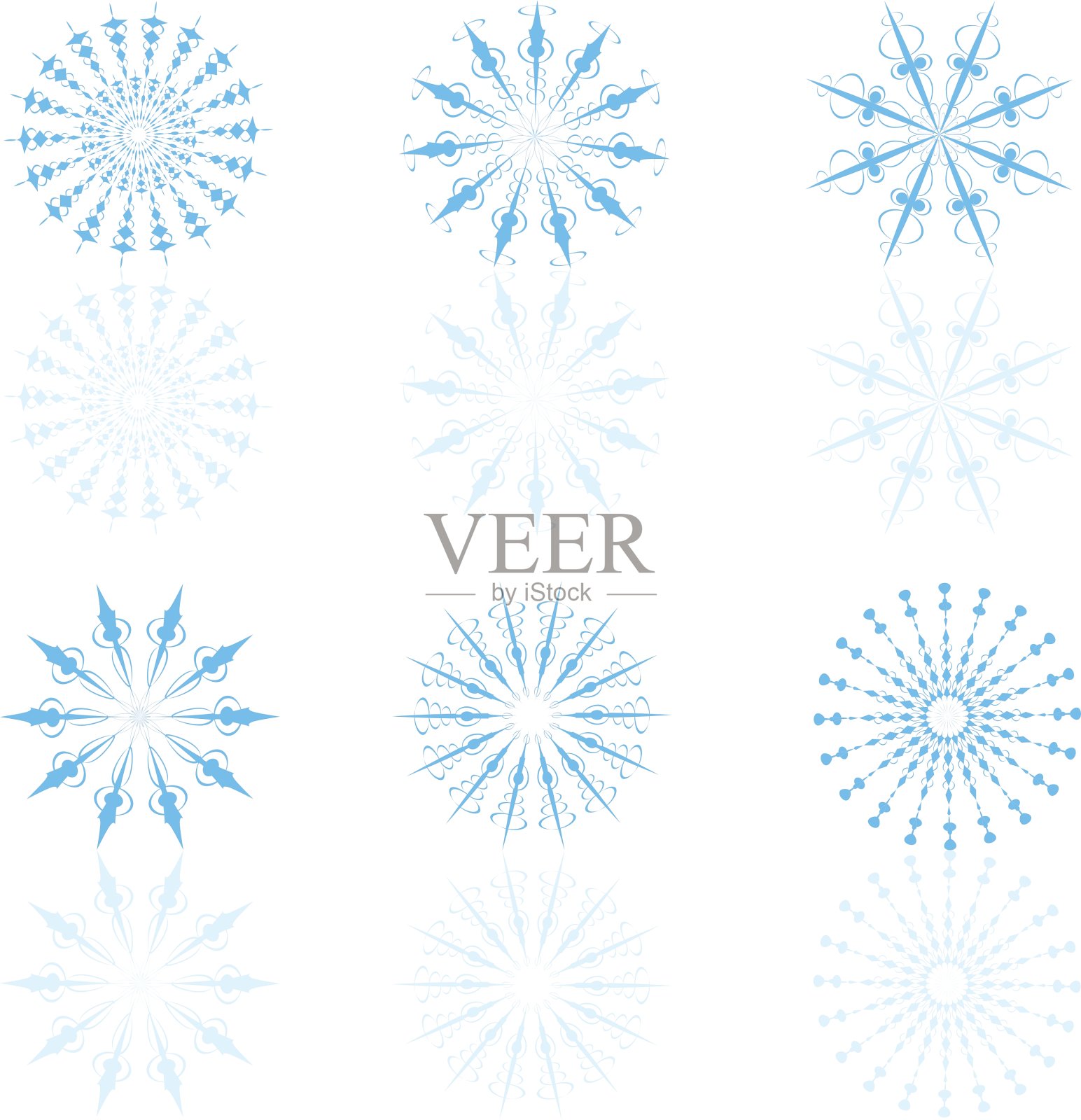 雪花插画图片素材