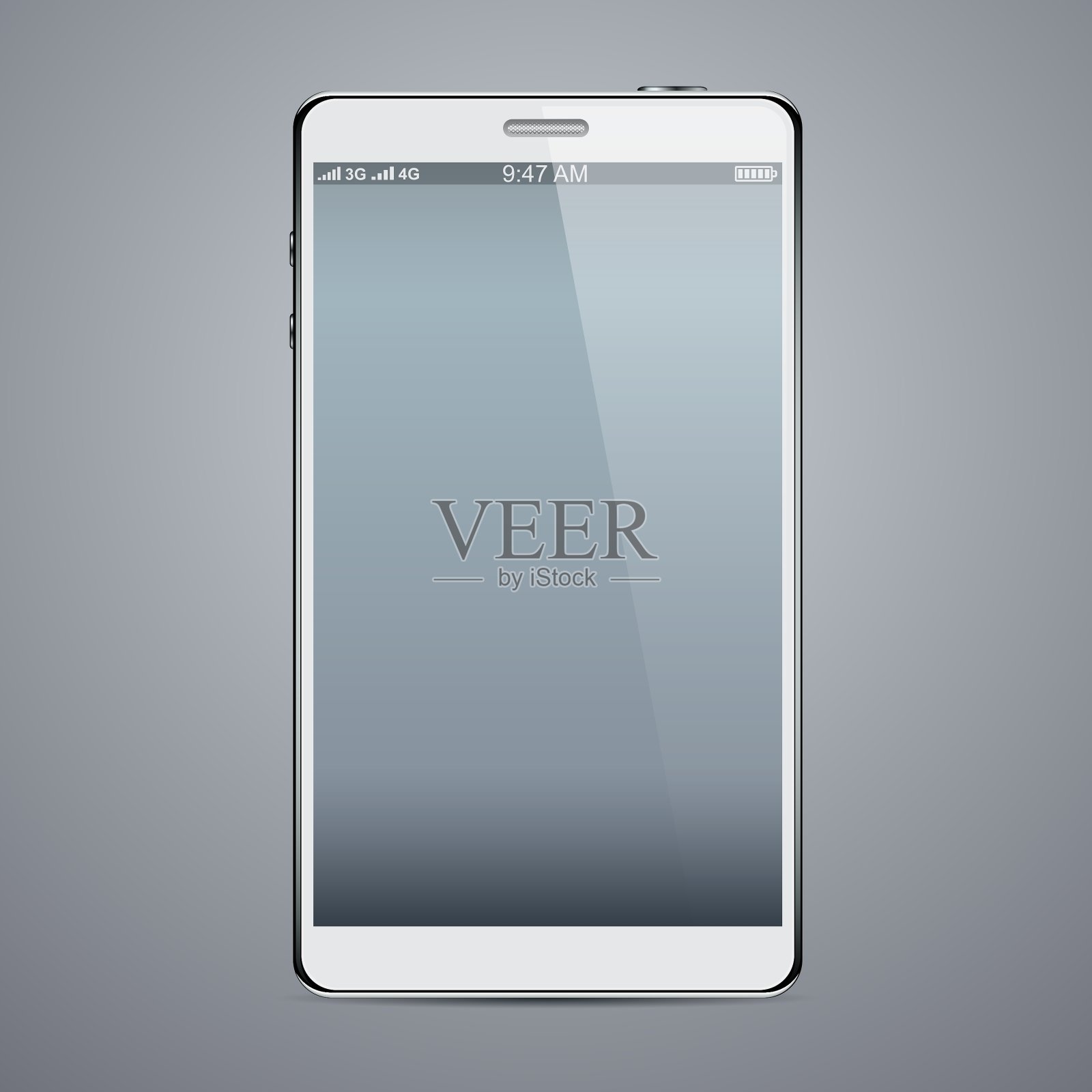 现实的白色手机插画图片素材