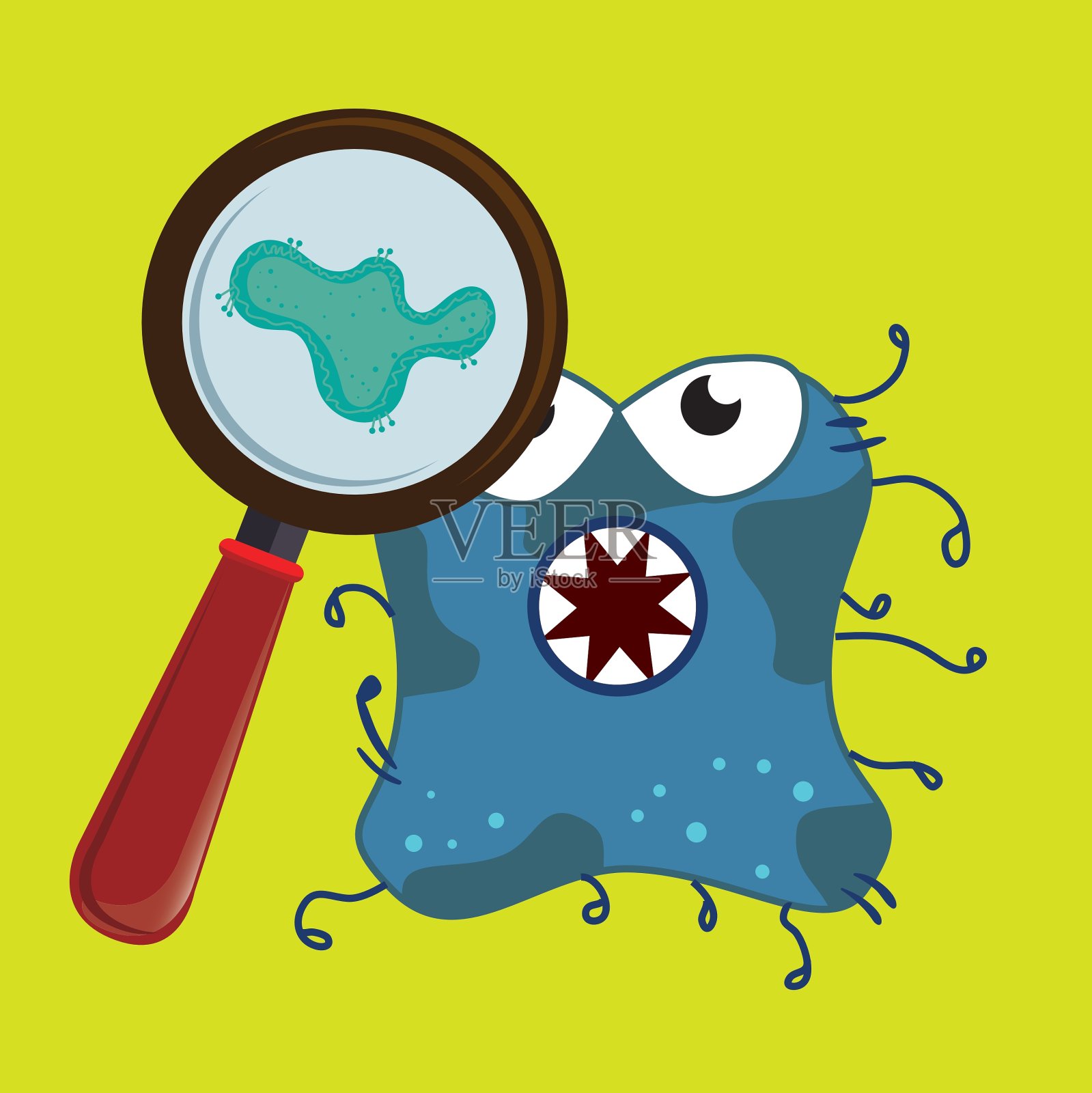 细菌学概念设计插画图片素材