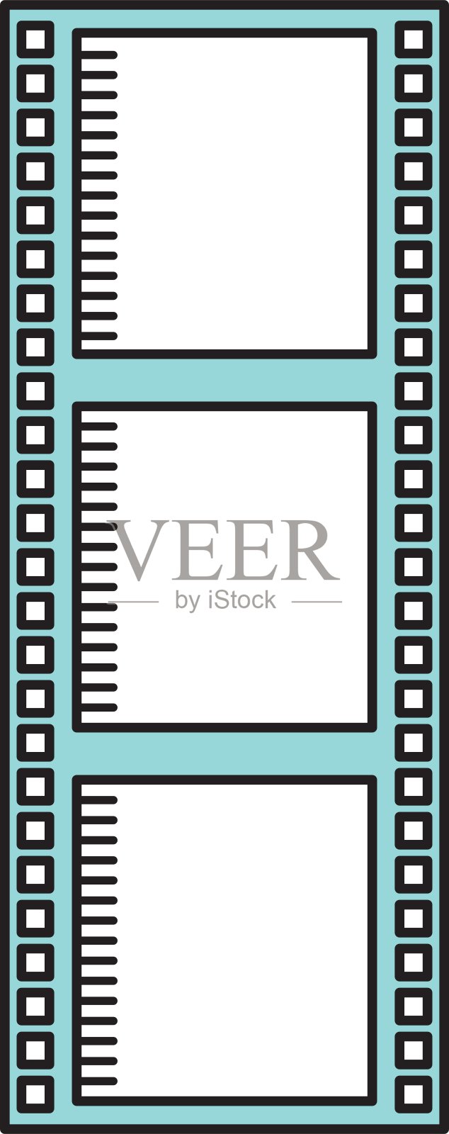 磁带卷影院孤立图标设计插画图片素材