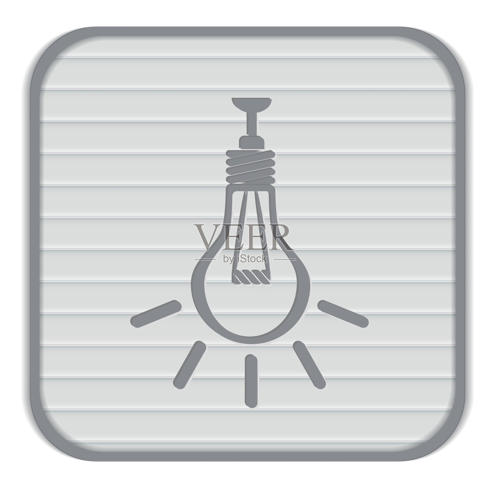 灯泡字符创意白炽灯图标图标素材