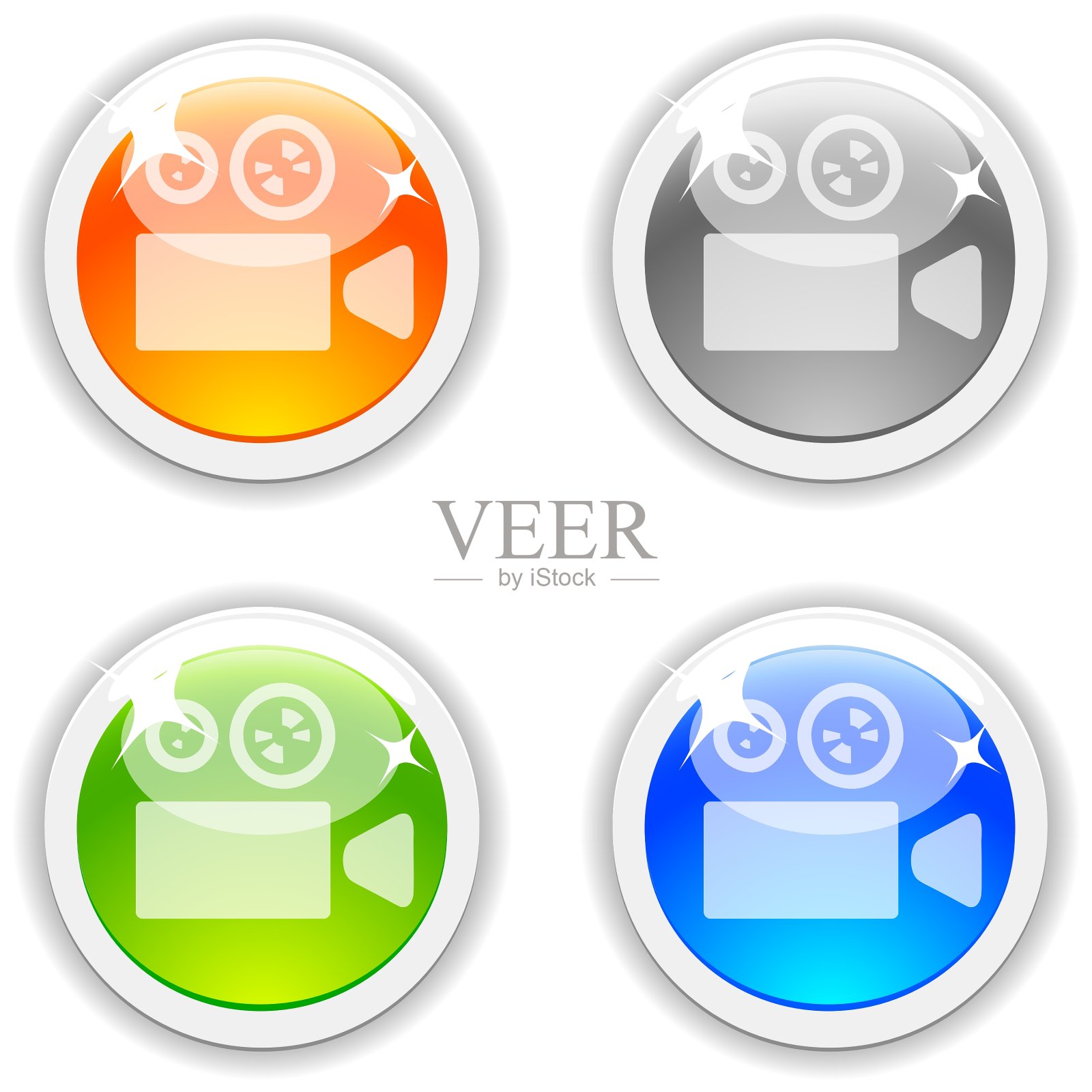 电影按钮图标素材