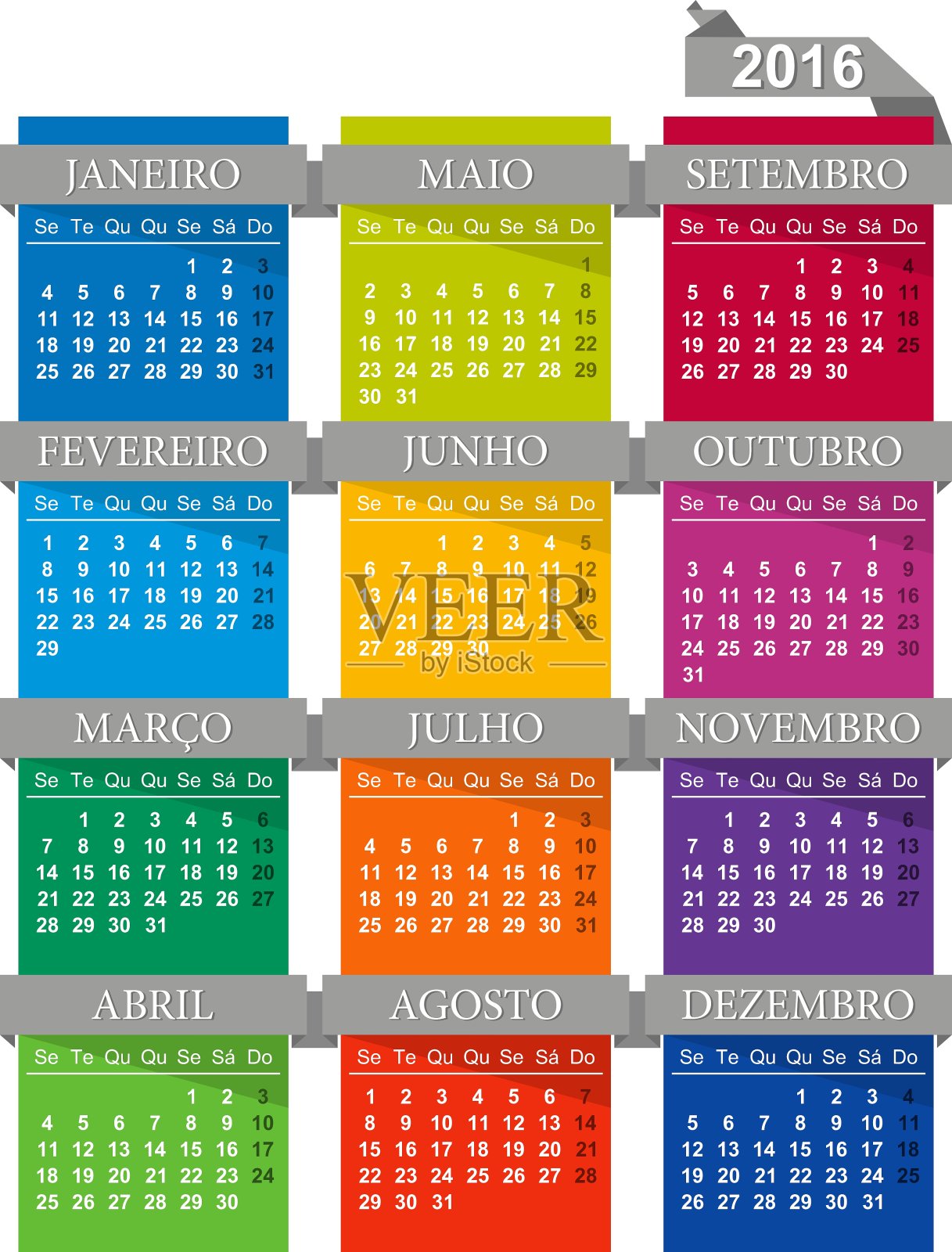 2016年日历设计模板素材