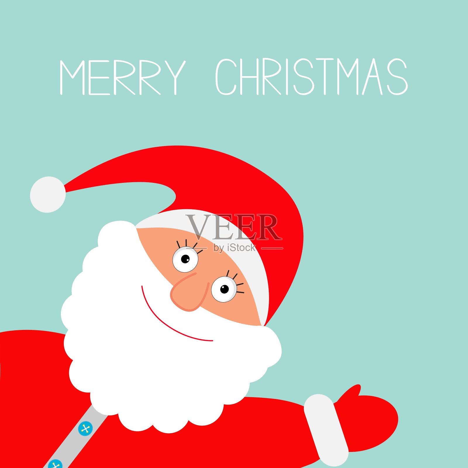 圣诞老人的角落插画图片素材