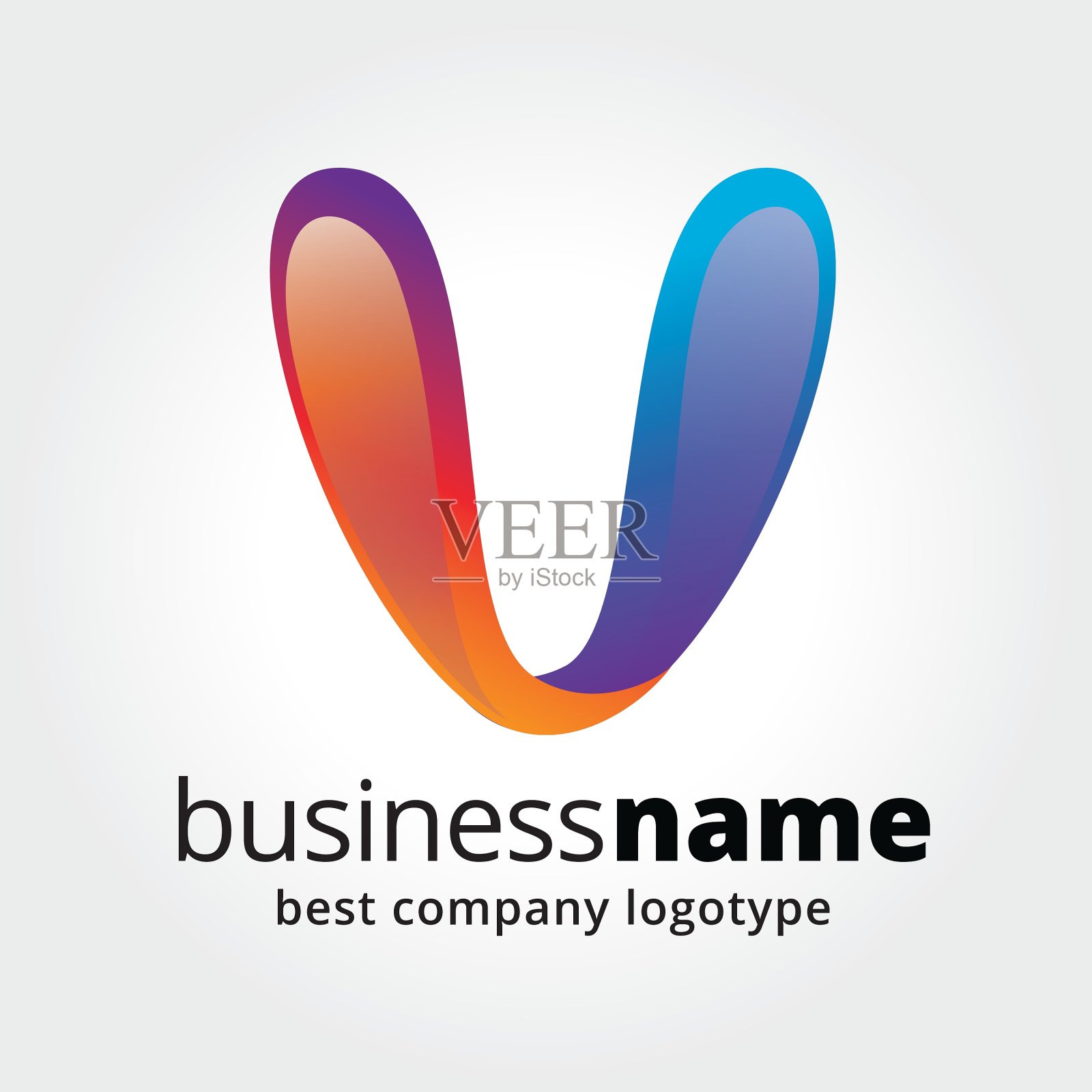 抽象的标识概念孤立在白色上图标素材