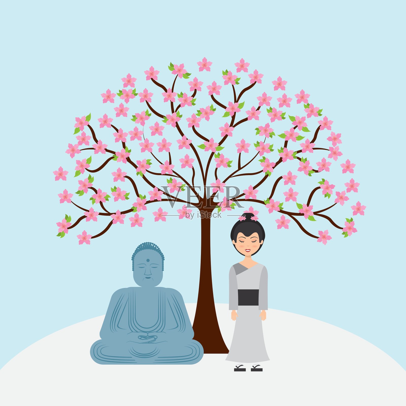 日本国家插画图片素材