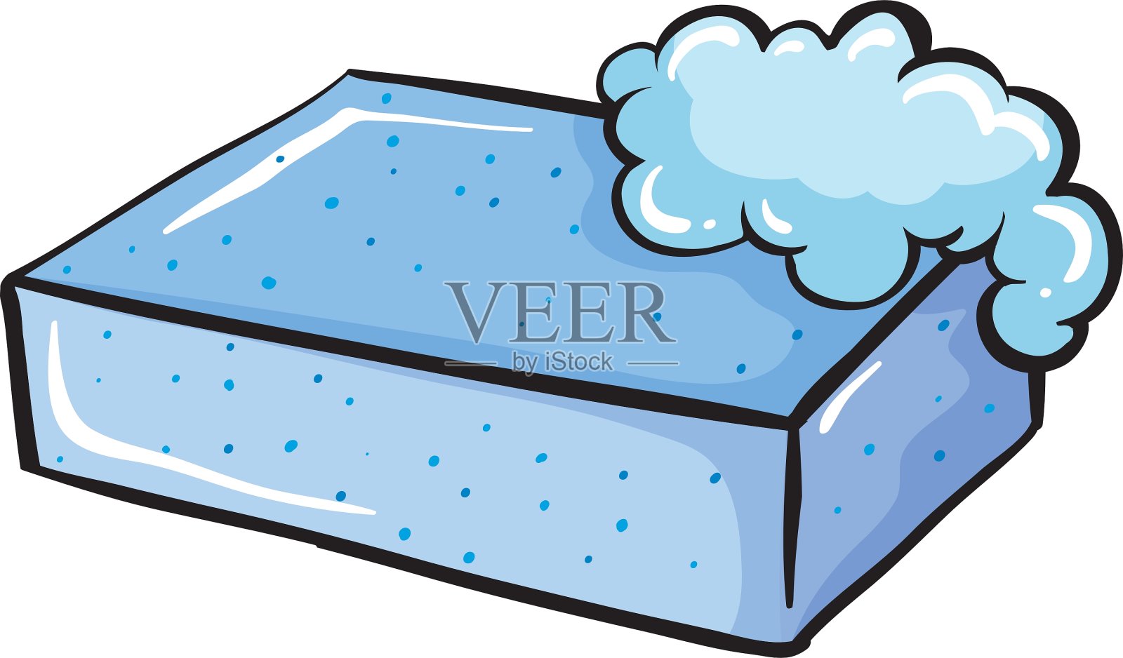 一个蓝色的肥皂设计元素图片