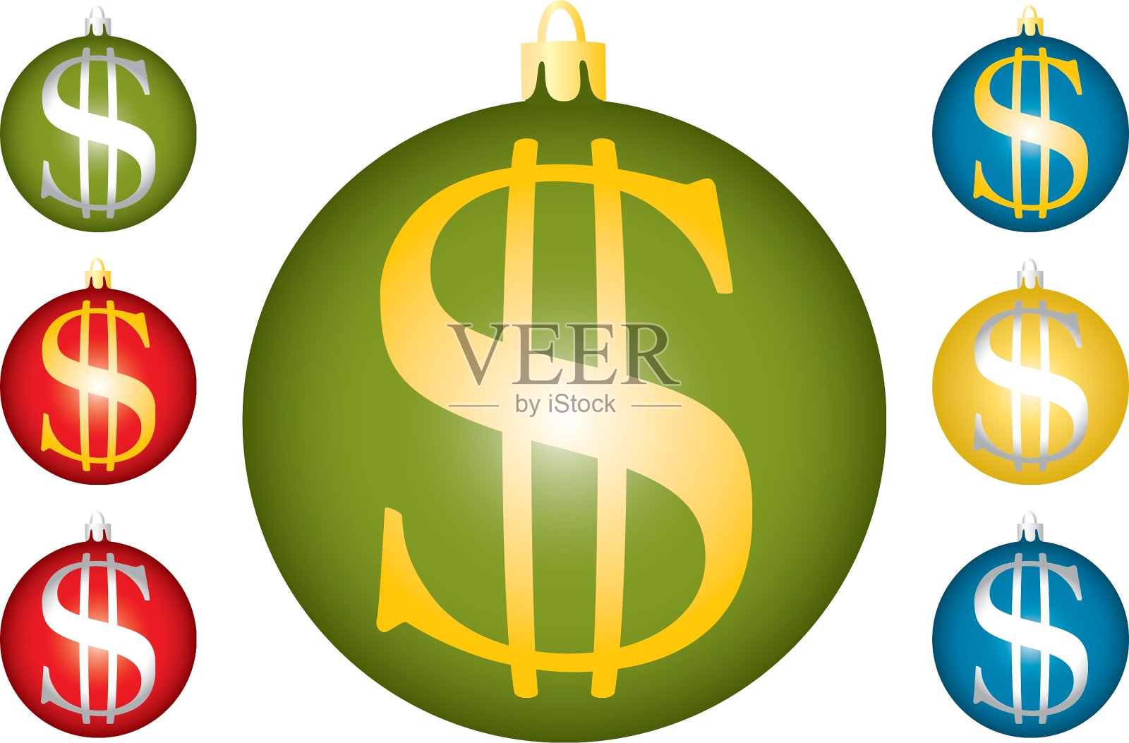 圣诞球插画图片素材