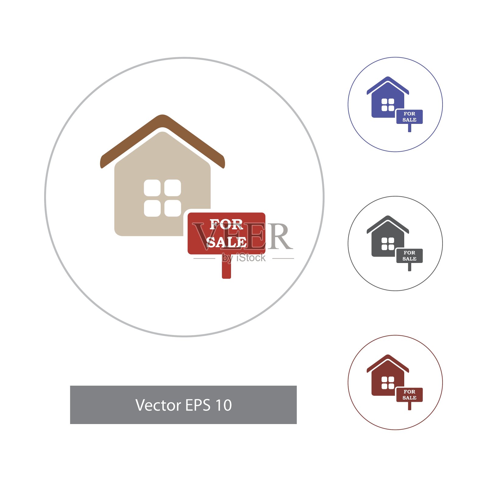 在平面风格的主页图标图标素材