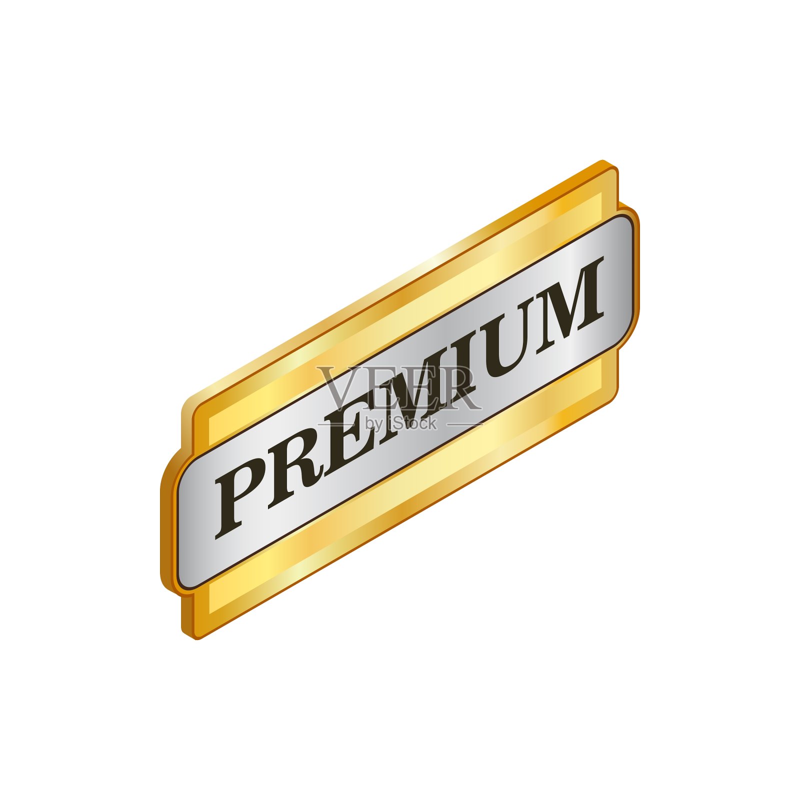 矩形标签溢价图标等距3d风格图标素材