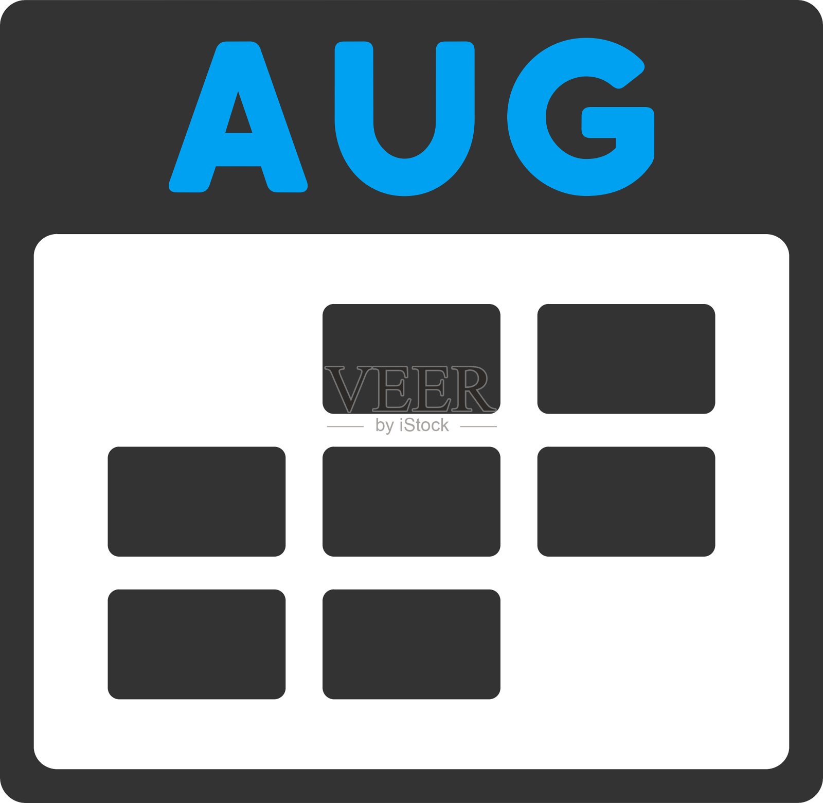 8月平图标插画图片素材