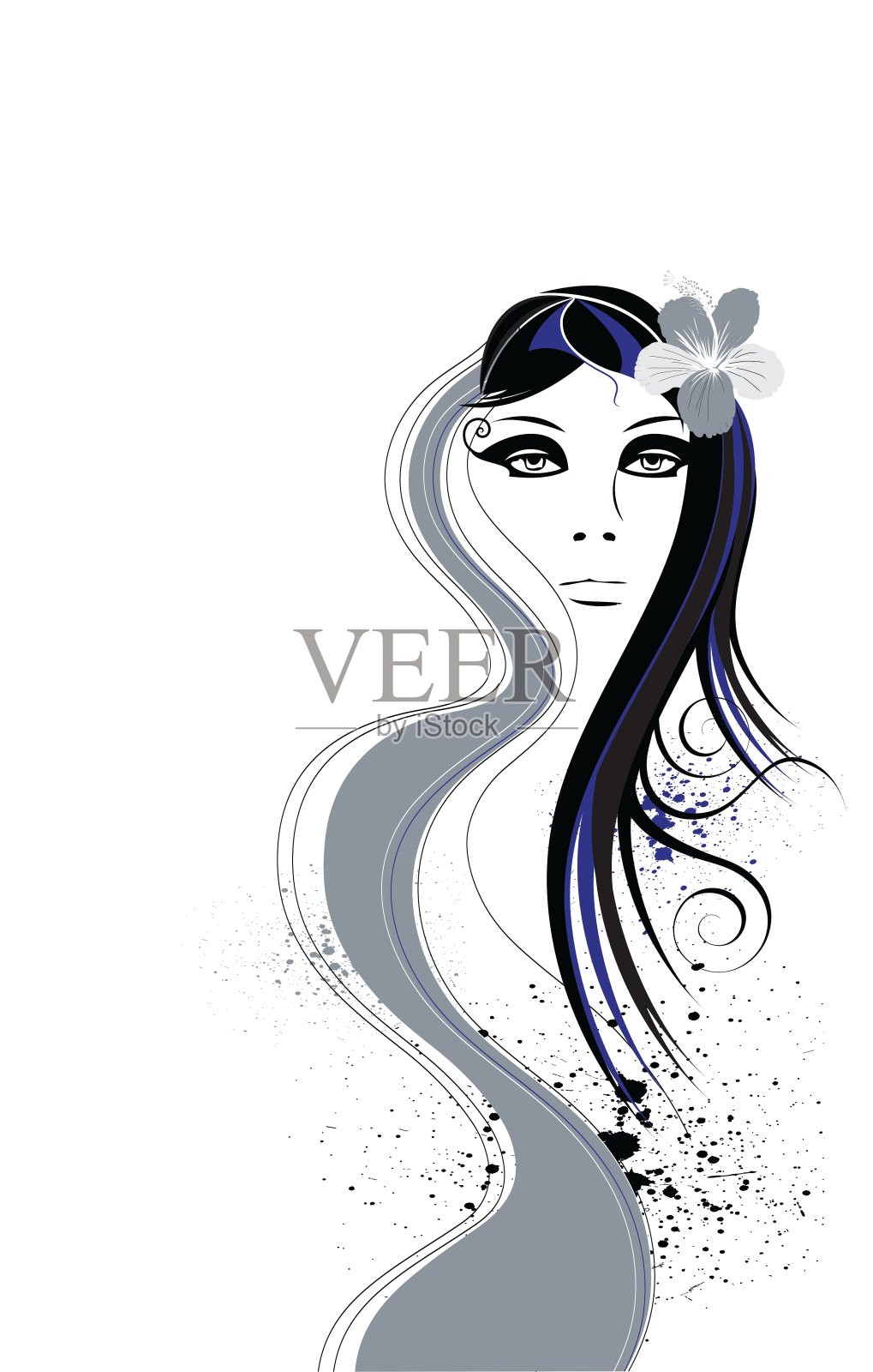 头发文摘设计元素图片