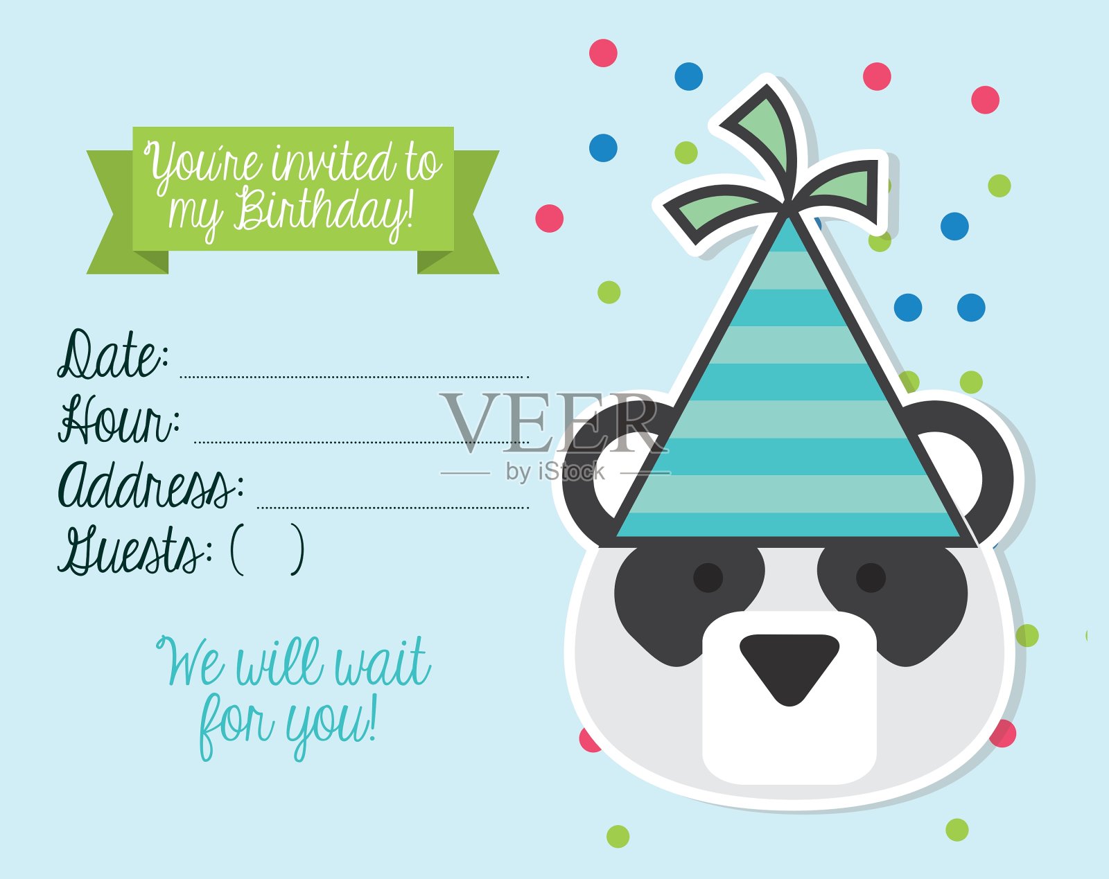 的生日邀请设计模板素材