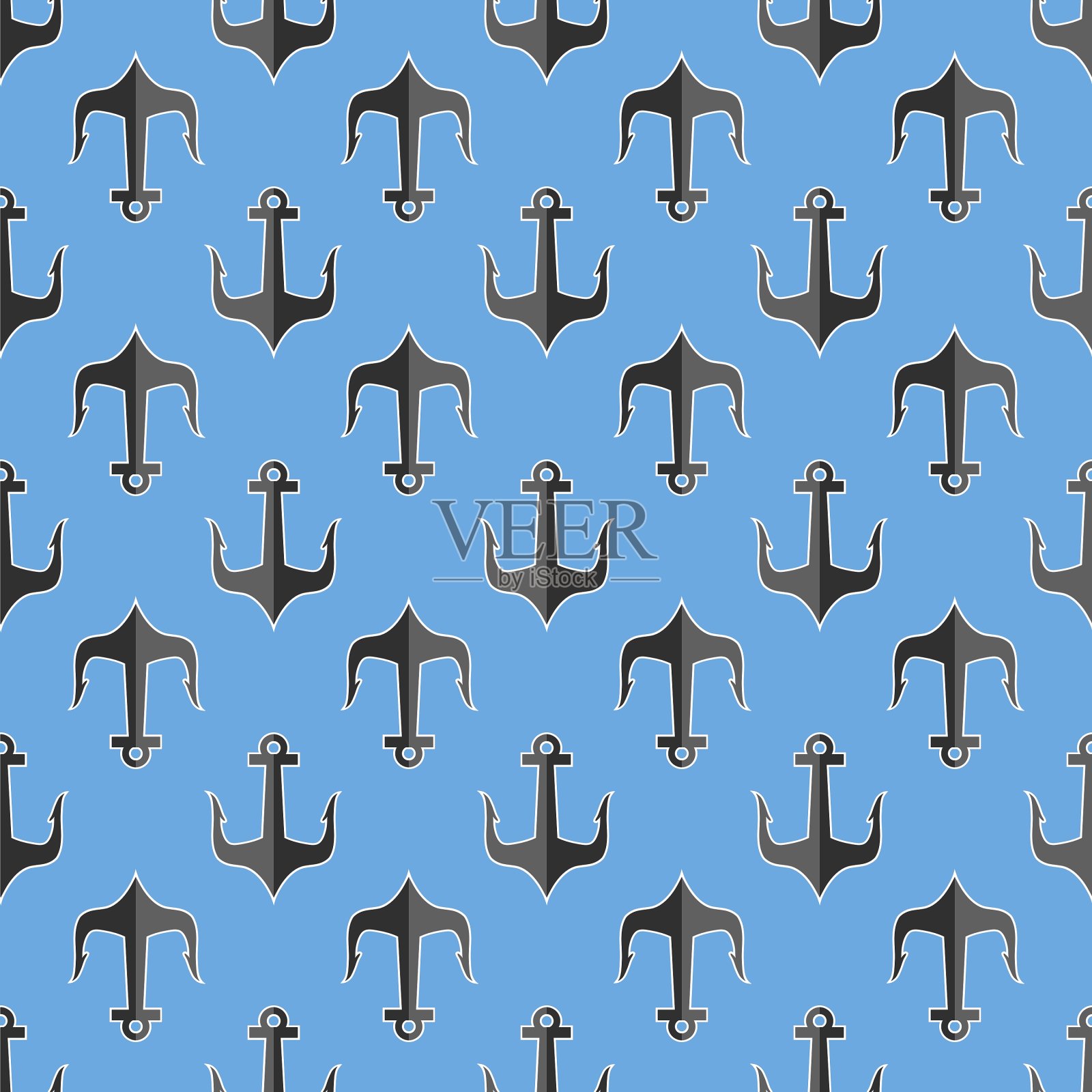 锚无缝模式插画图片素材