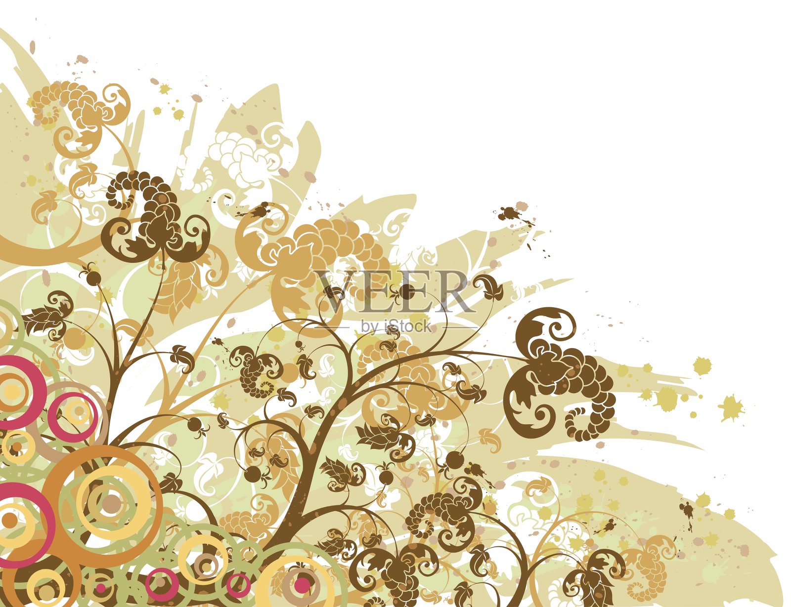 背景的花插画图片素材