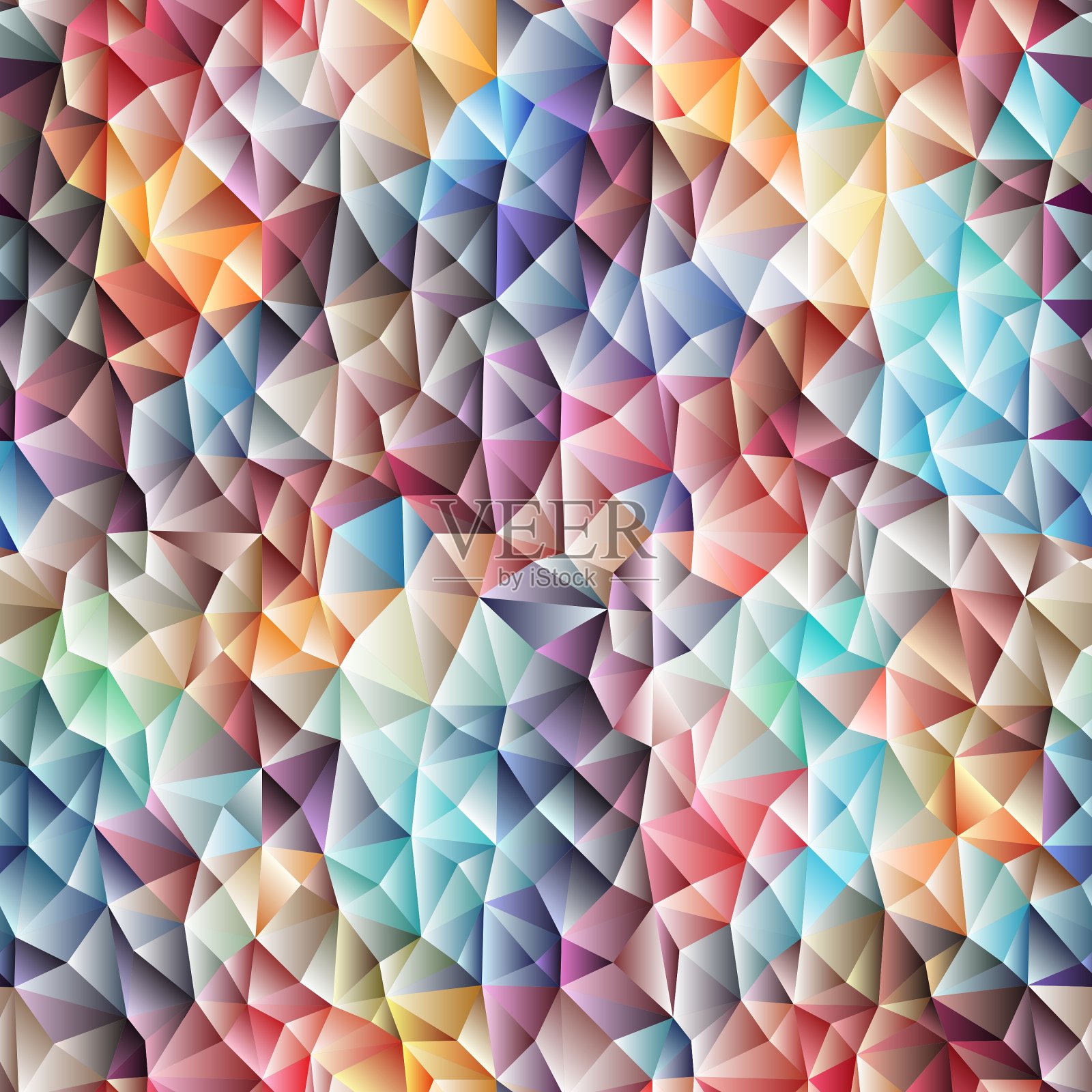 彩色低多边形图形背景插画图片素材