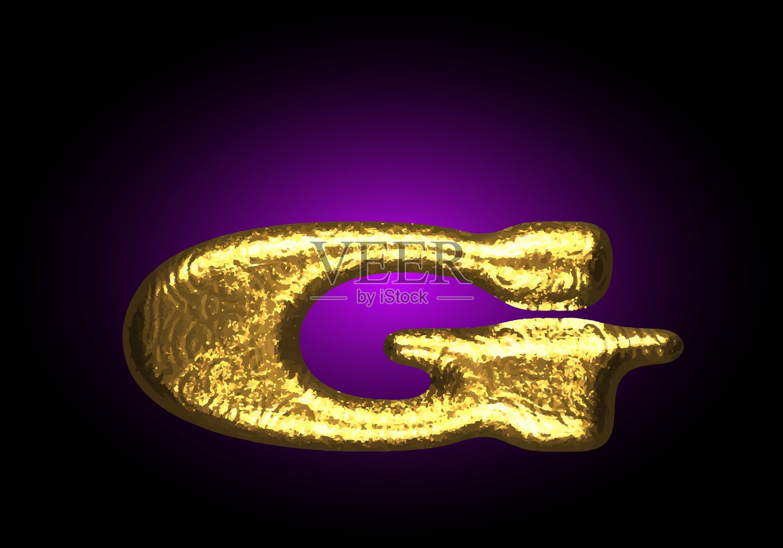 金色的字母g插画图片素材