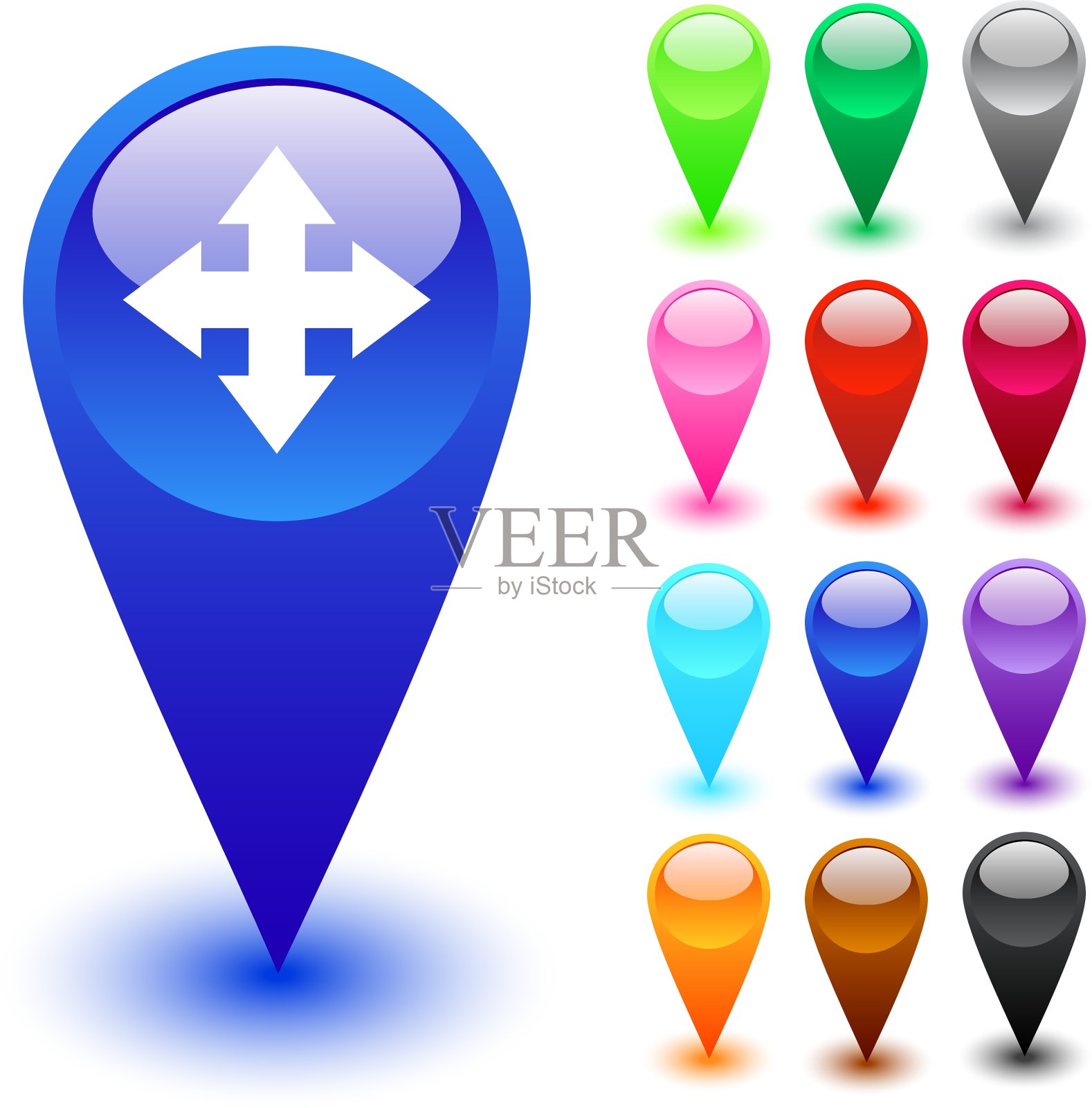 地图按钮图标素材