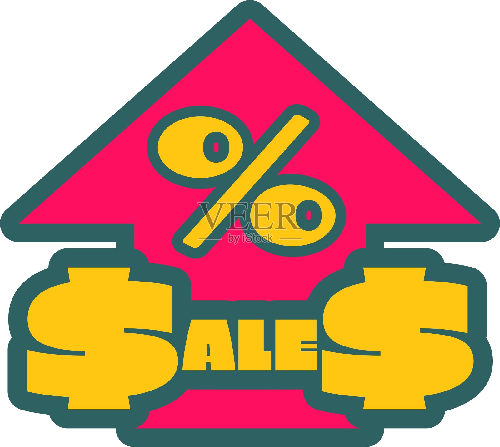 销售成长贴纸设计元素图片