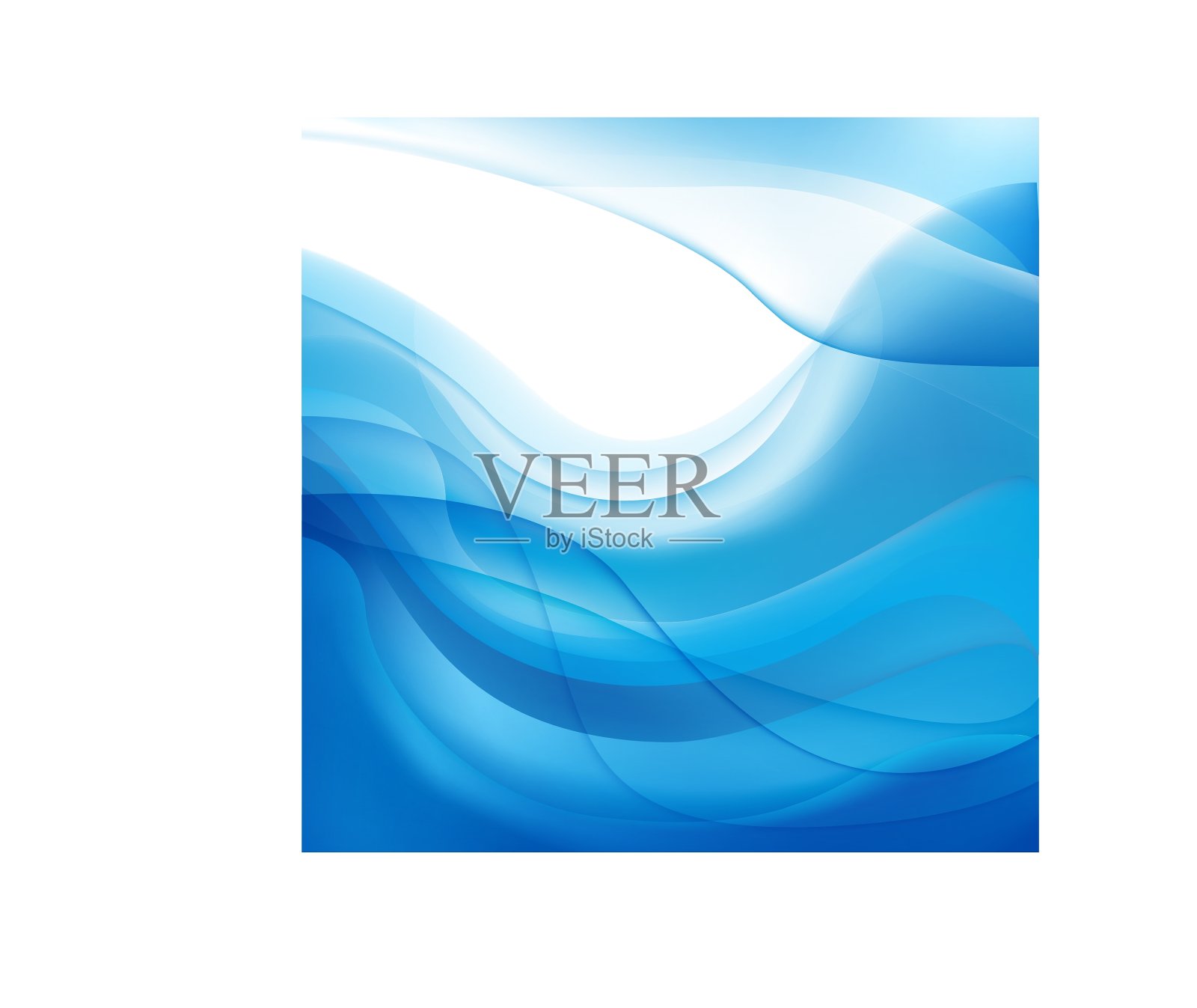 抽象的蓝色波浪水背景插画图片素材