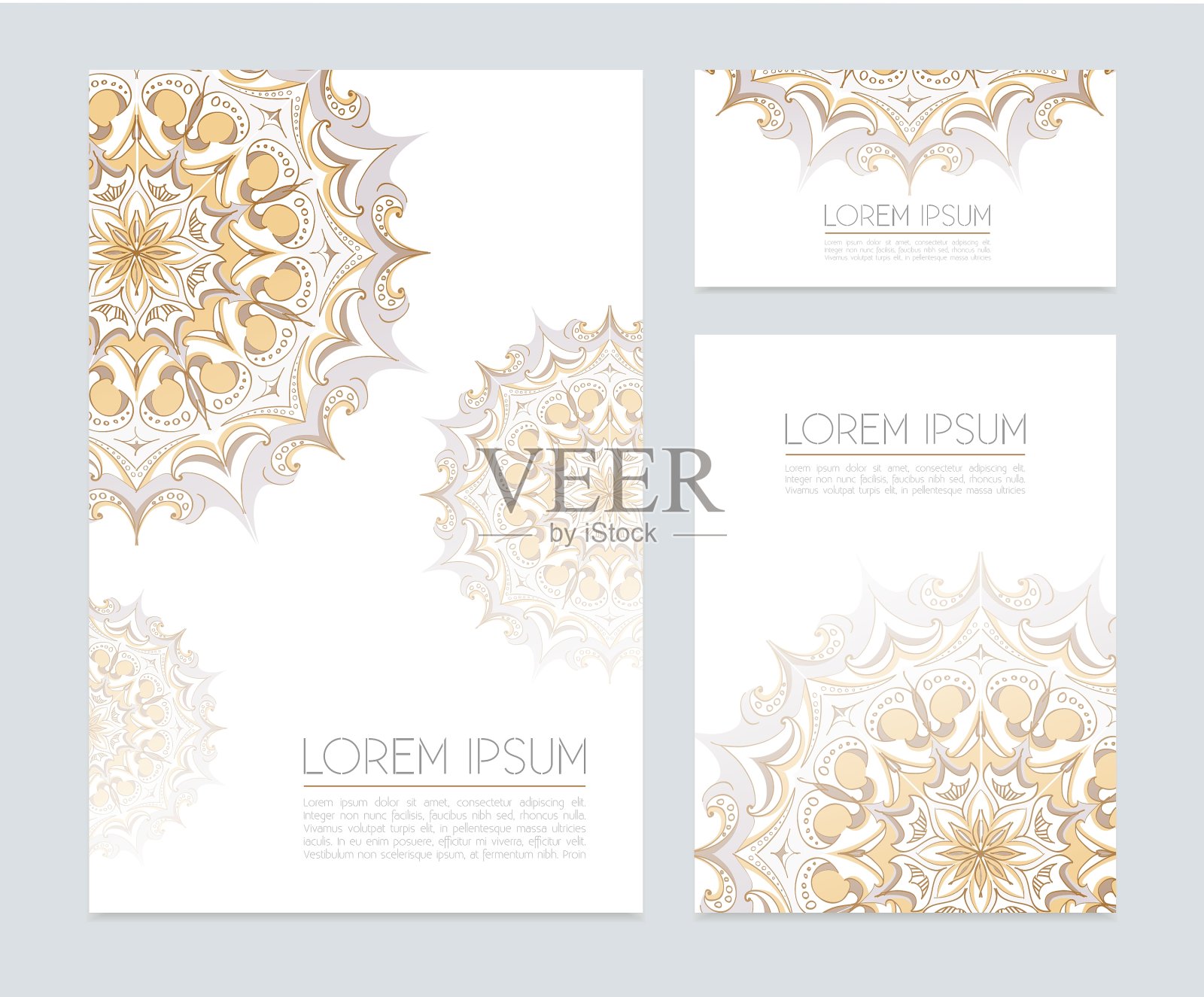 带有花卉装饰的企业标识设计模板素材